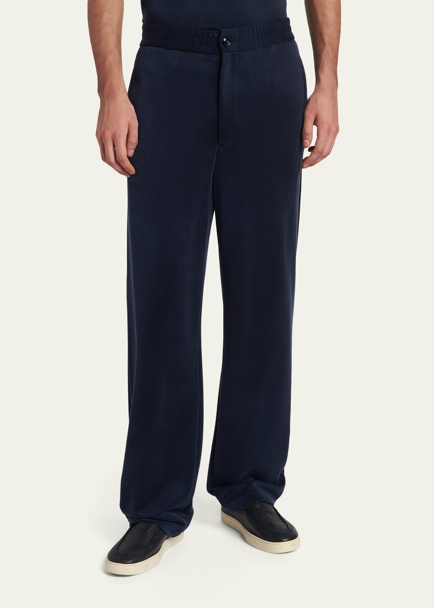 Giorgio Armani Men's Relaxed-Fit Cupro Trousers - Bergdorf Goodman