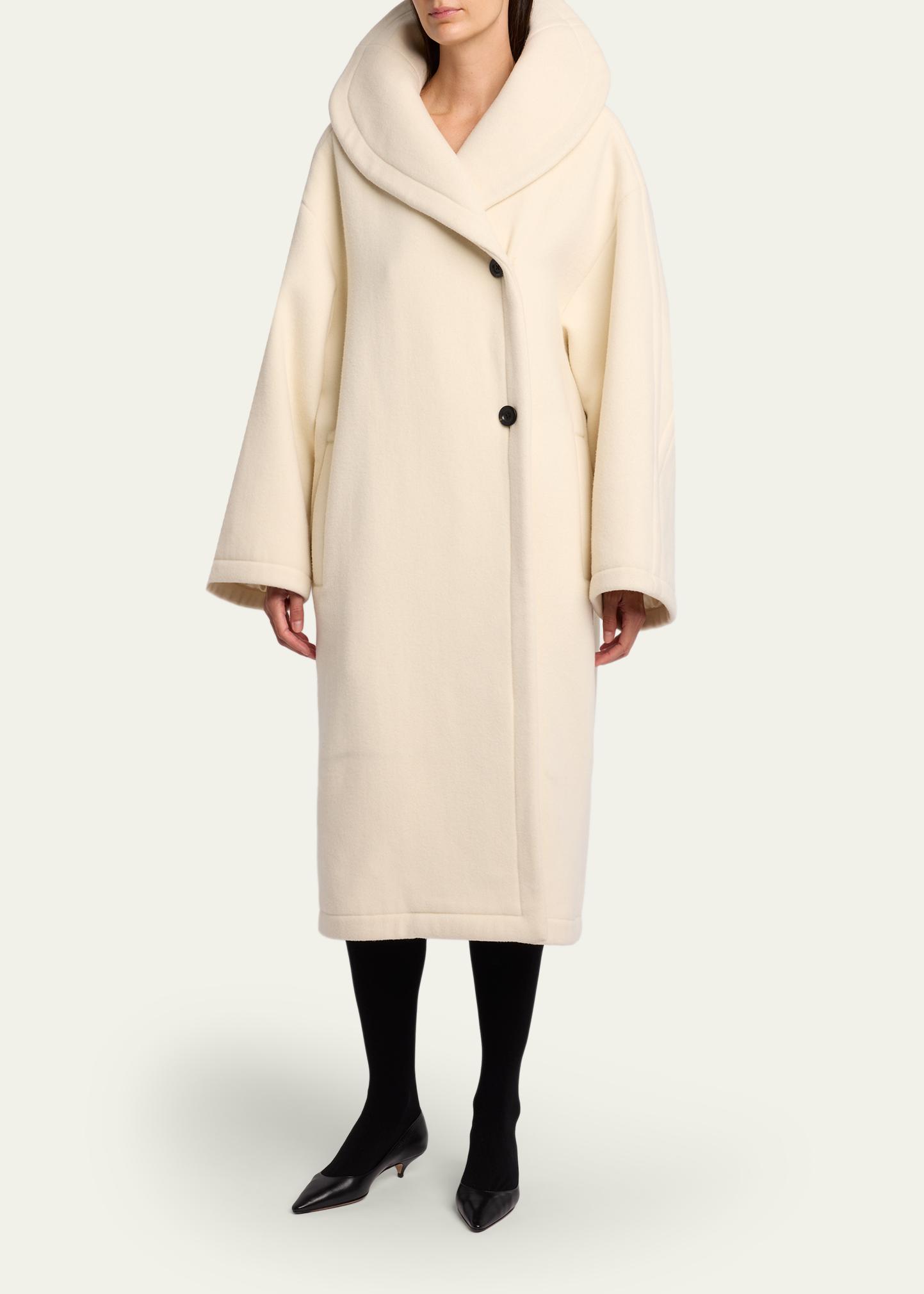 THE ROW Regino Double-Breasted Oversized Wool Coat - Bergdorf Goodman
