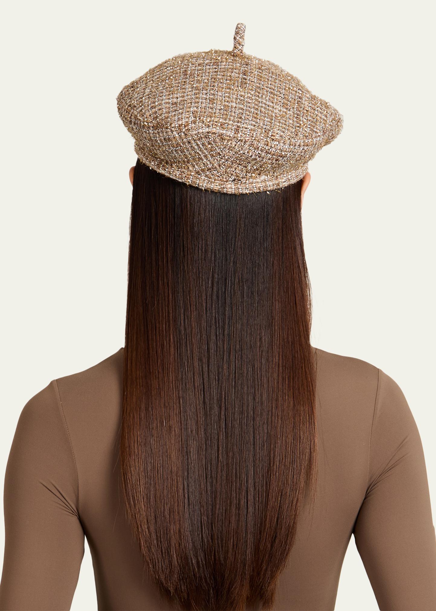 Eugenia Kim Solid Beret in Red Tweed Eugenia Kim Hat, Newsboy/Sabrina, Camel with Chain | eBay main image 3