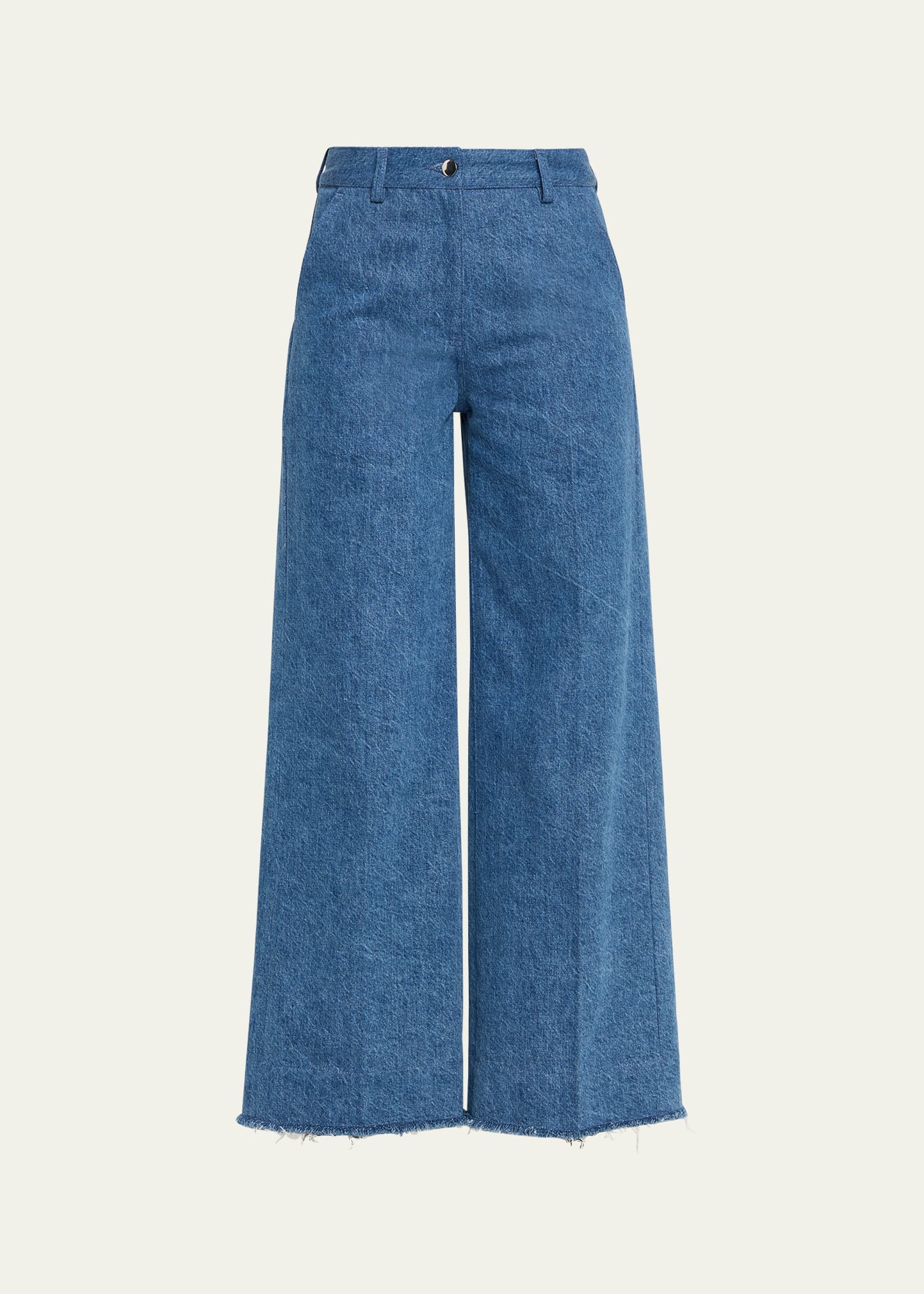 Michael Kors Collection Cropped Wide-Leg Denim Jeans - Bergdorf