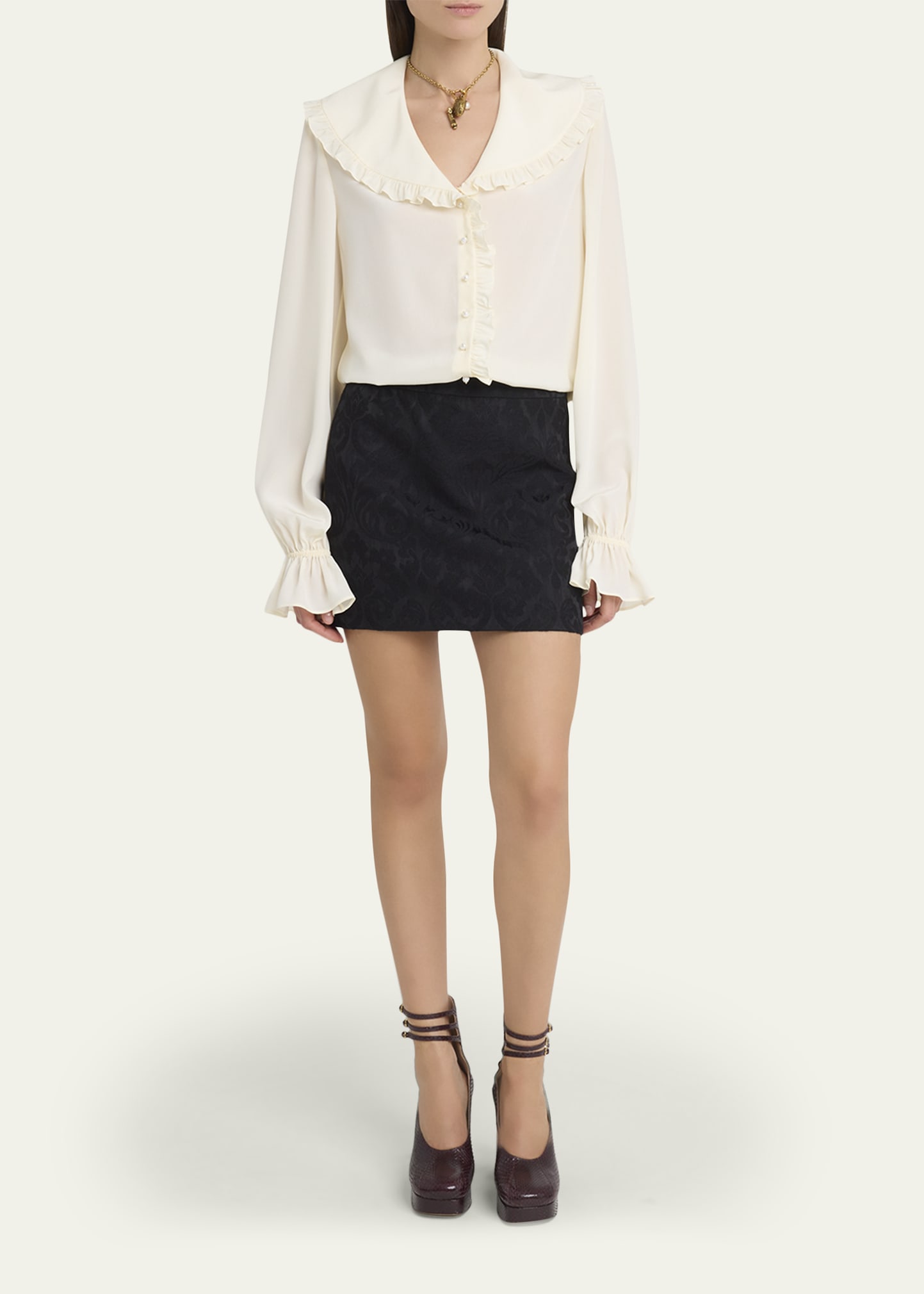 Chloe Ornamental Jacquard Mini Skirt - Bergdorf Goodman