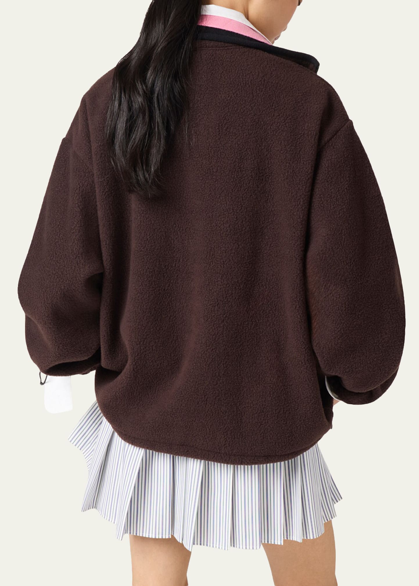 Miu Miu Fleece Zip-Up Jacket - Bergdorf Goodman