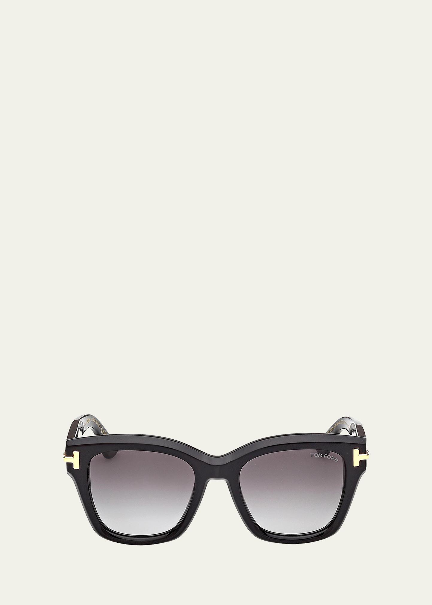 Tom Ford Sunglasses Icon TF1329-F 01B Black Butterfly Gray Gradient Asian Fit TOM FORD Icon Acetate Butterfly Sunglasses | Neiman Marcus main image 2