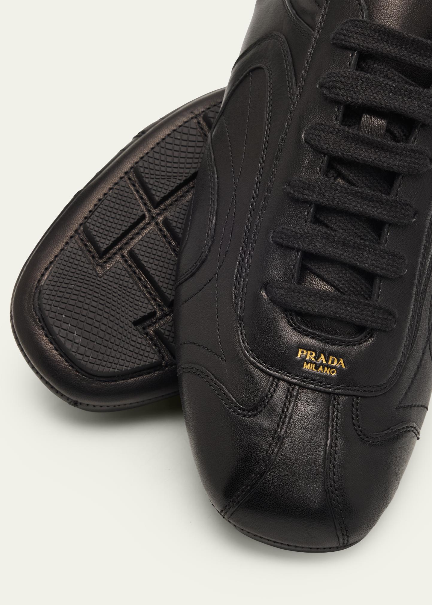 Prada re-edition Men\'s Black Nappa‎ Leather Sneakers Shoes 2EE429, Size UK 8 Prada Men main image 2