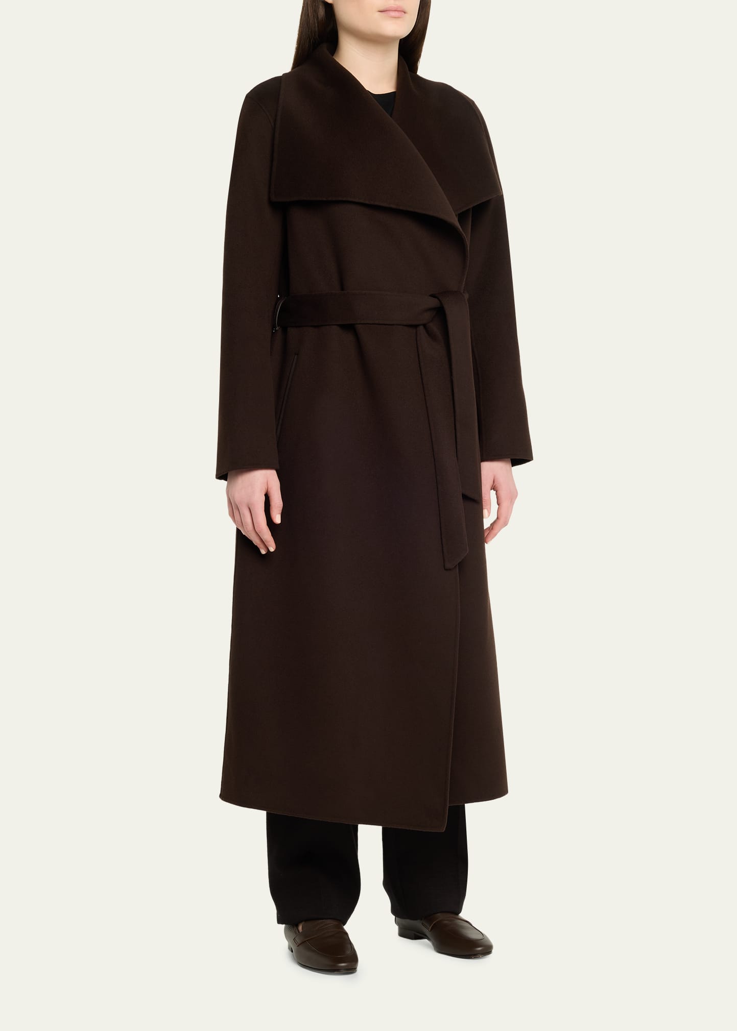 美品 東洋 GOLD MILLING WOOL WRAP COAT M ブラック Mackage Mai-CN Wool Wrap Coat - Bergdorf Goodman