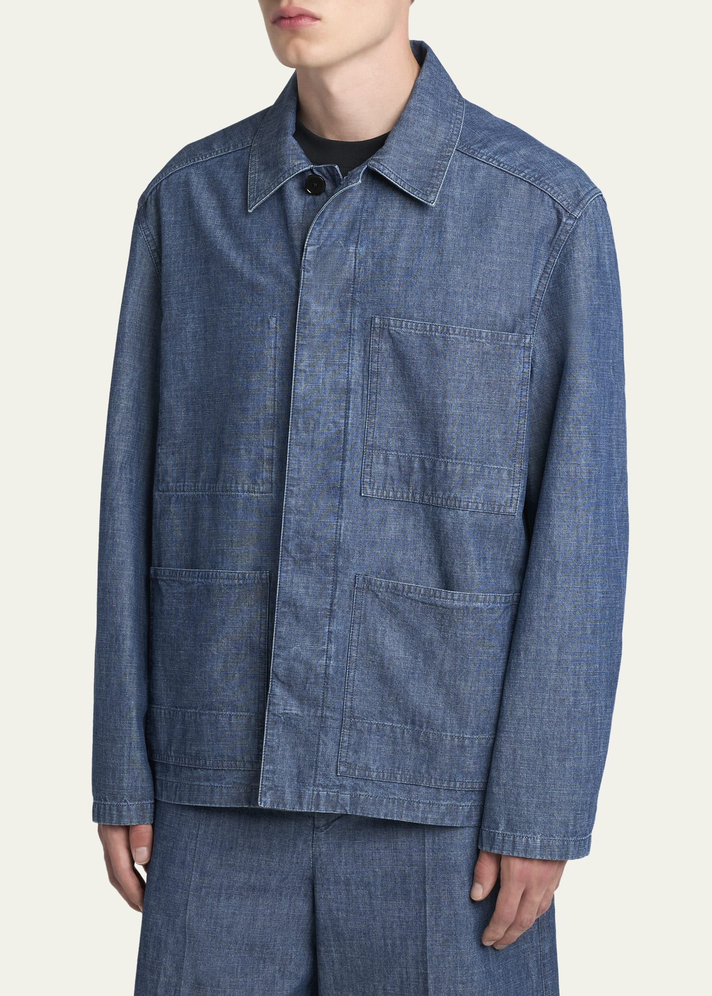 Jil Sander Men's Denim Chore Jacket - Bergdorf Goodman