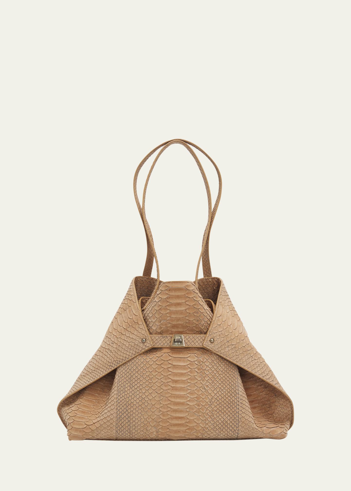 Akris Ai Medium Snakeskin Suede Shoulder Bag - Bergdorf Goodman