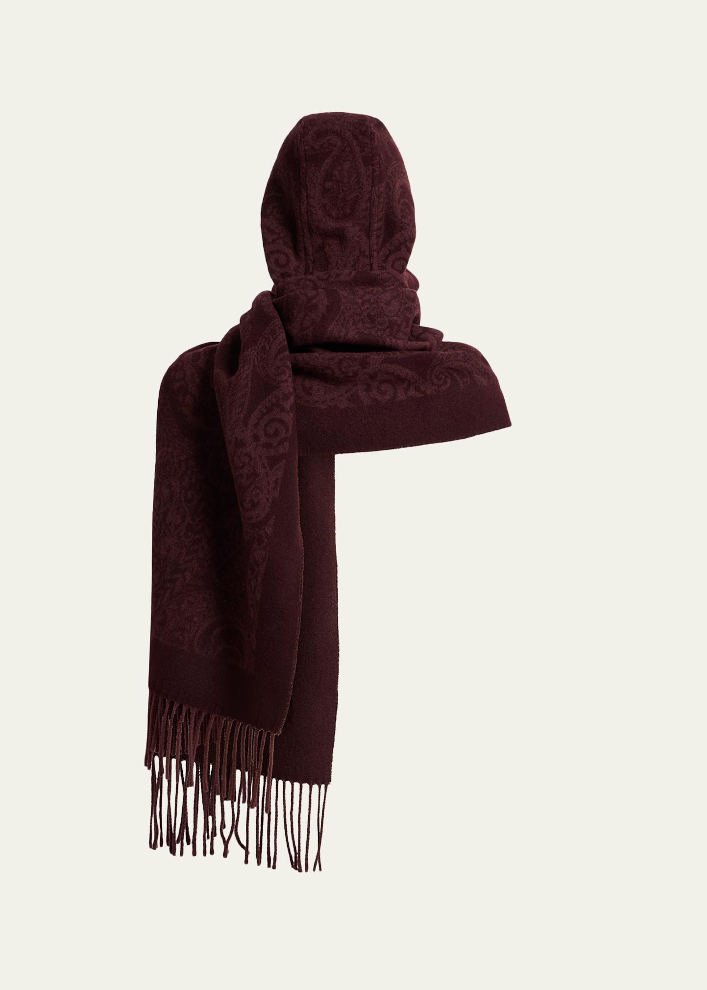 小物 ETRO Wool Paisley Muffler Etro Hooded Paisley Wool Scarf - Bergdorf Goodman