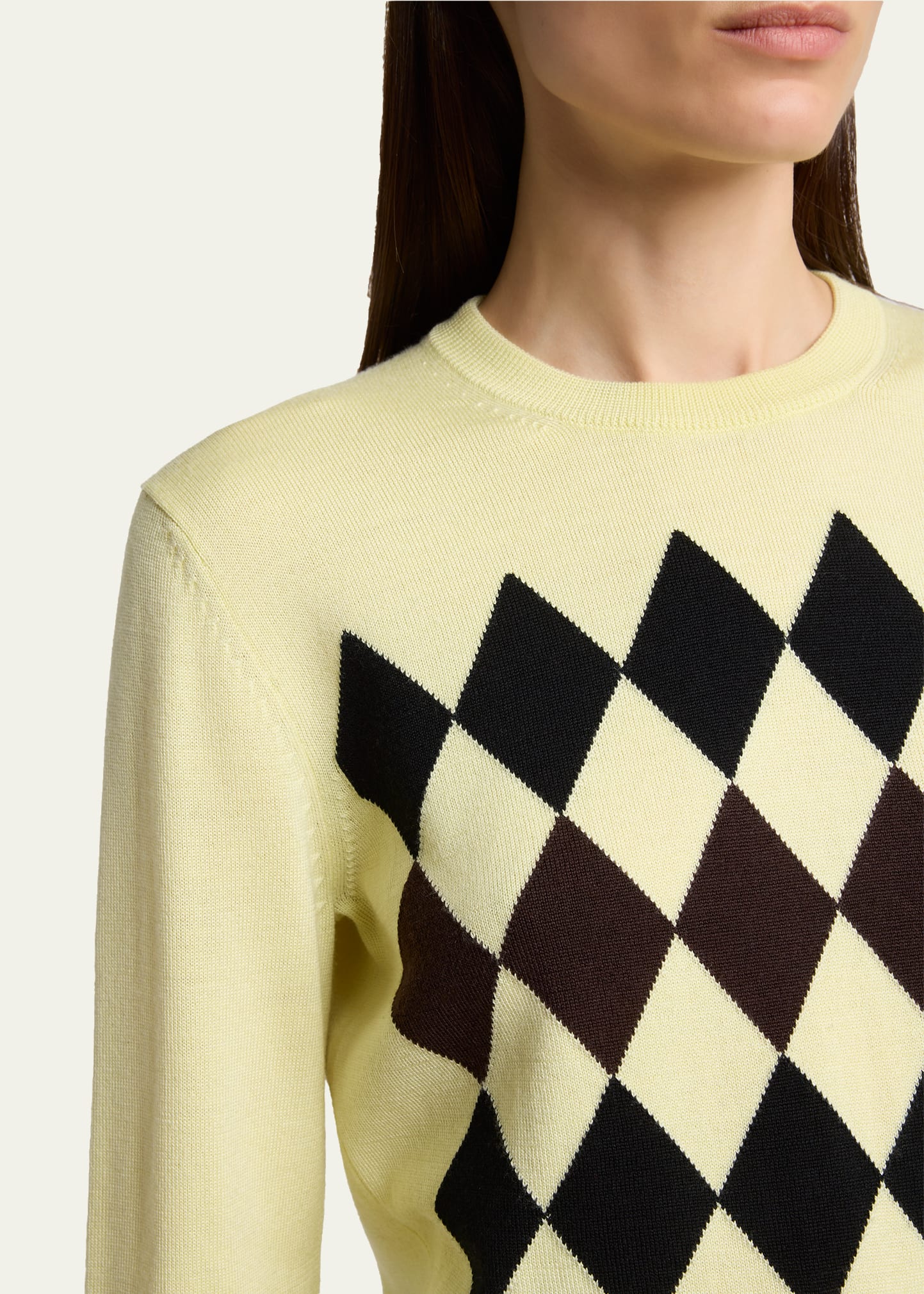 Proenza Schouler Vivian Argyle Crewneck Sweater - Bergdorf Goodman