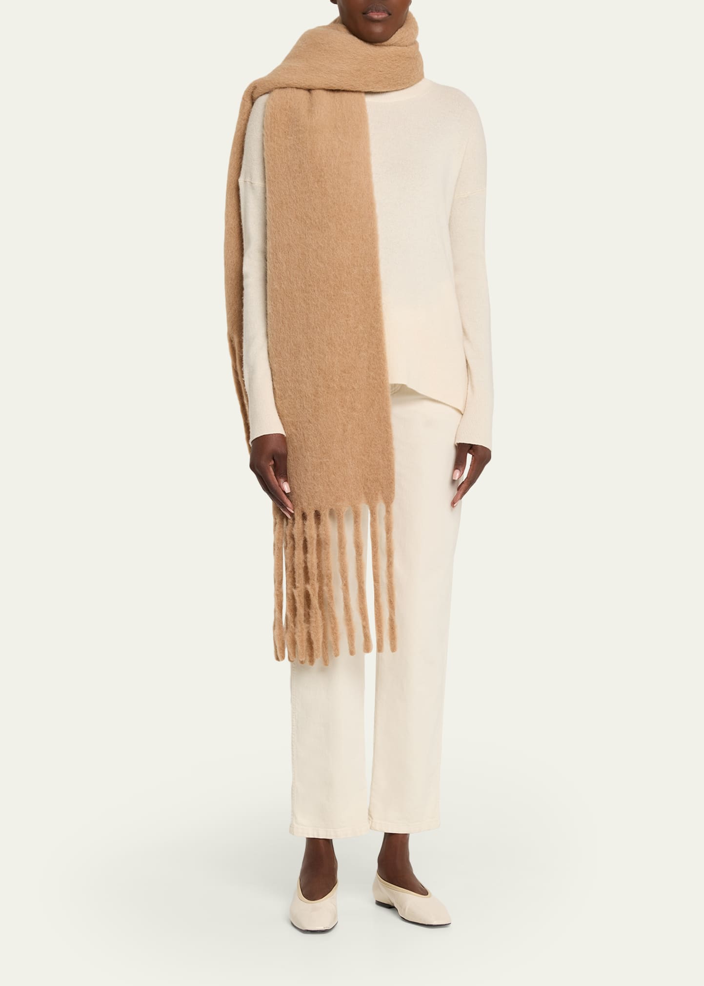 Max Mara Osso Fringed Alpaca Scarf - Bergdorf Goodman