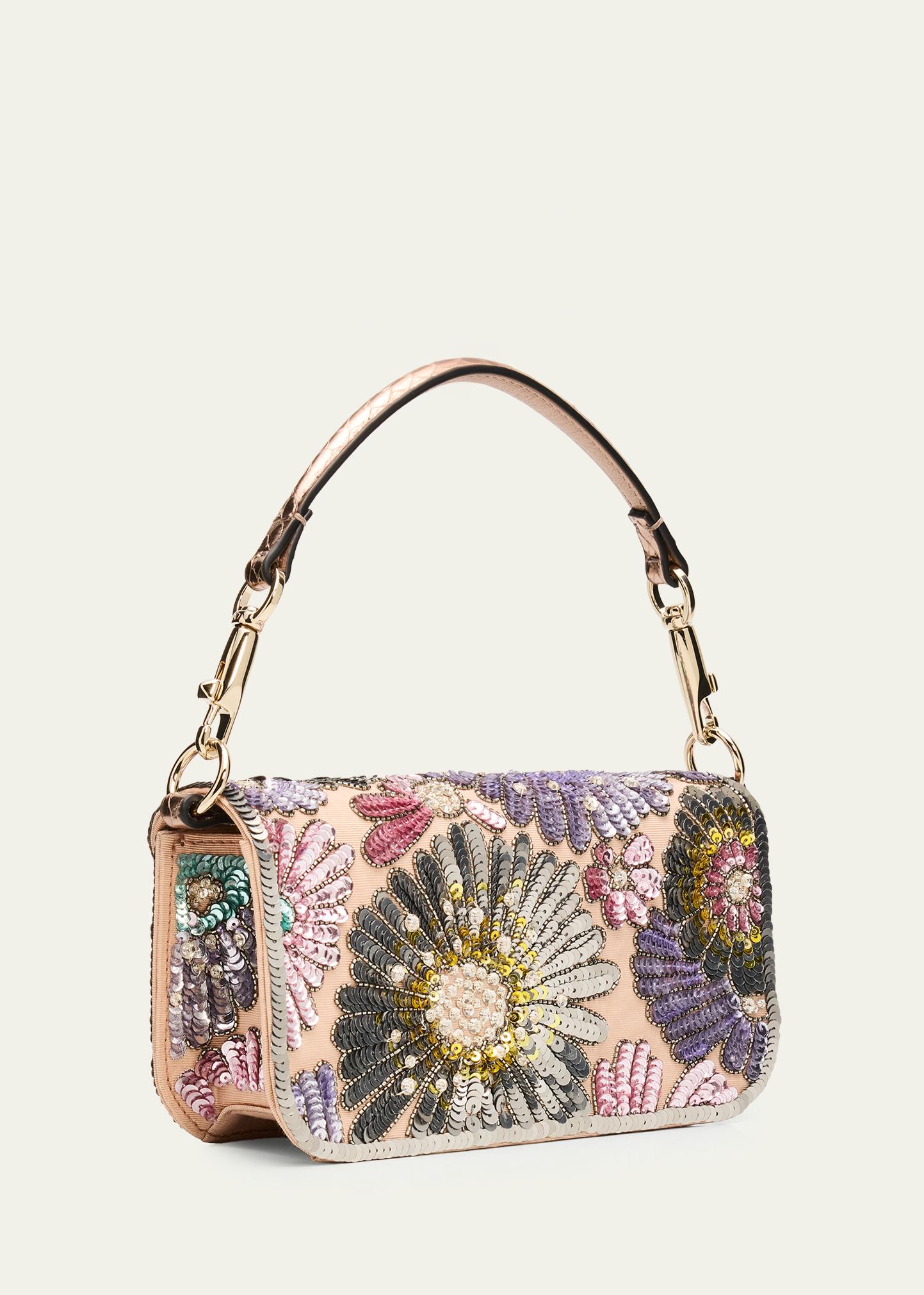 ヒッキー　ディヴァインクロス　ストロ　パトレイバー　新品未開封シュリンク付 Valentino Garavani Small Crystal VLogo Sequin Burst Shoulder Bag