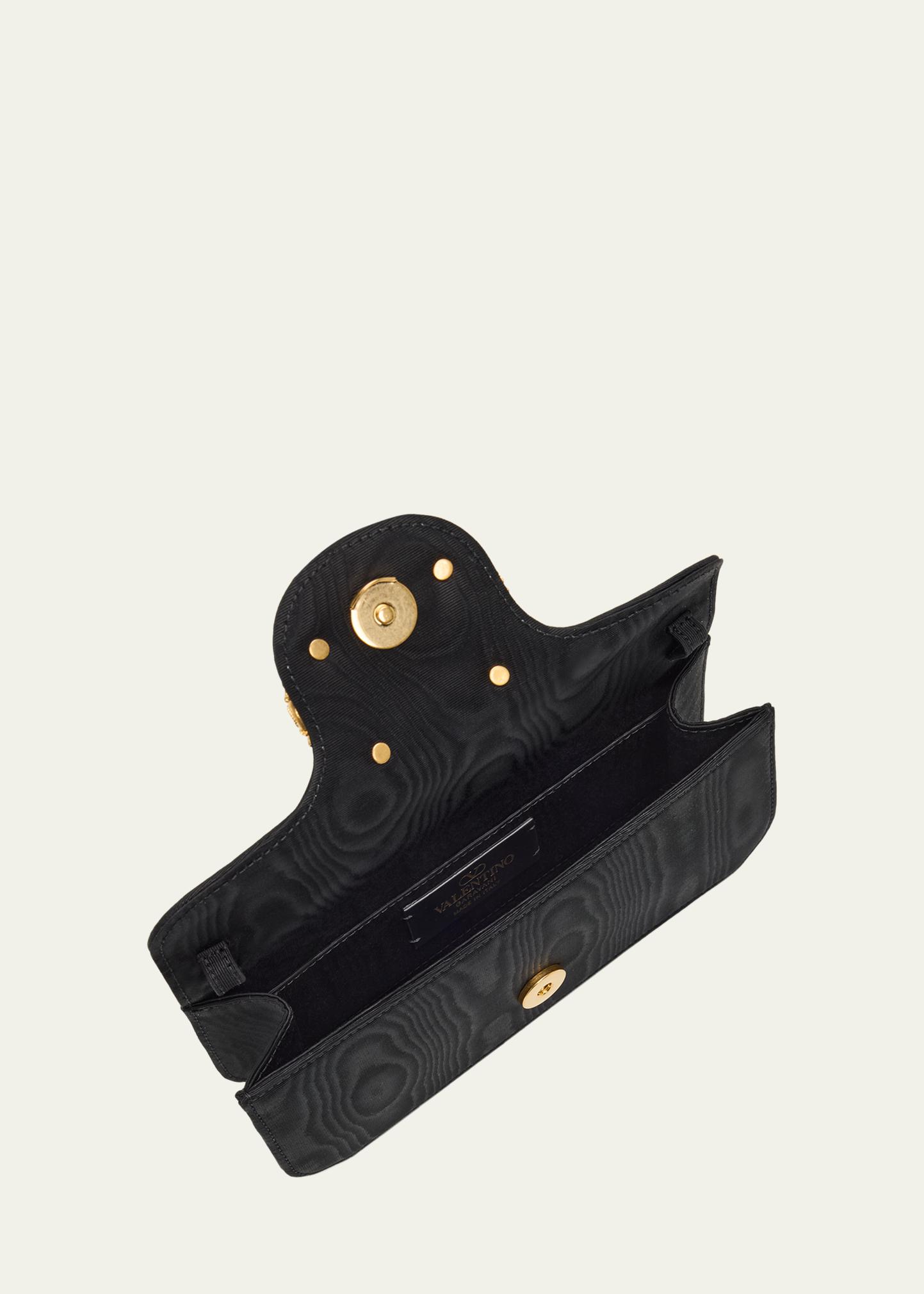 Valentino Garavani Loco Moire Clutch with Jewel VLogo - Bergdorf