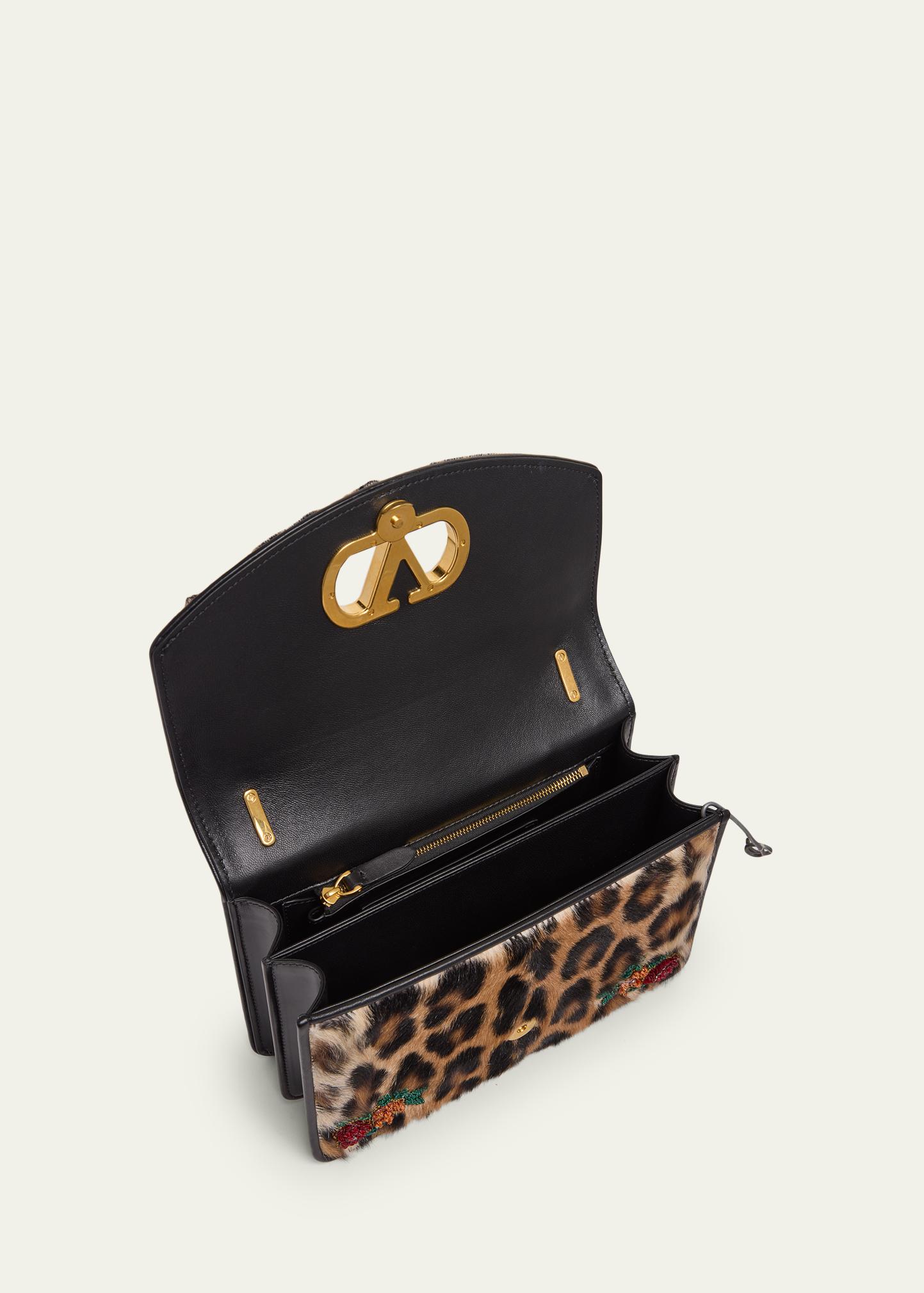Valentino Garavani Beaded Floral Calf Hair Shoulder Bag - Bergdorf 