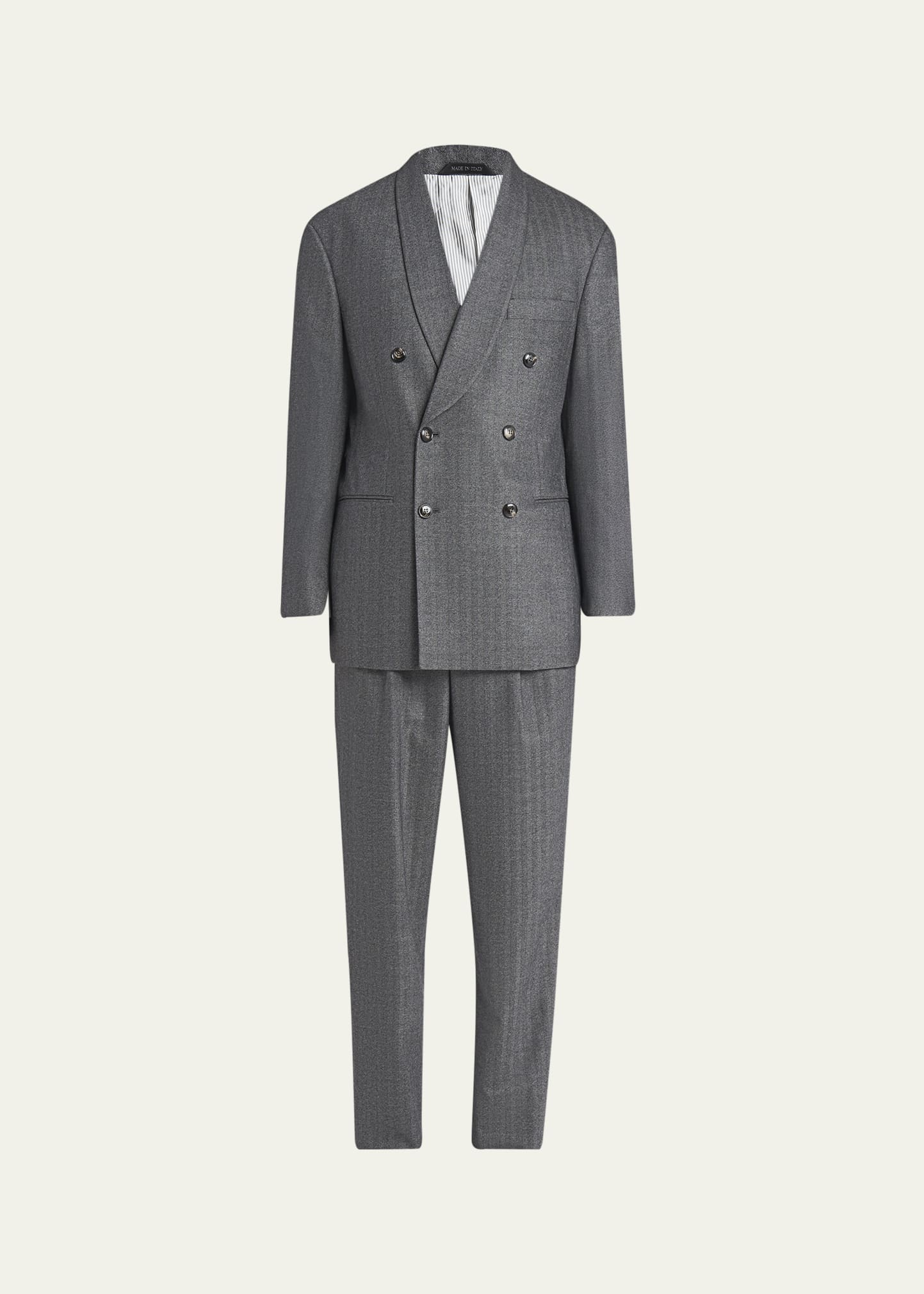 Giorgio Armani Men's Heritage Line Chevron Wool and Cashmere