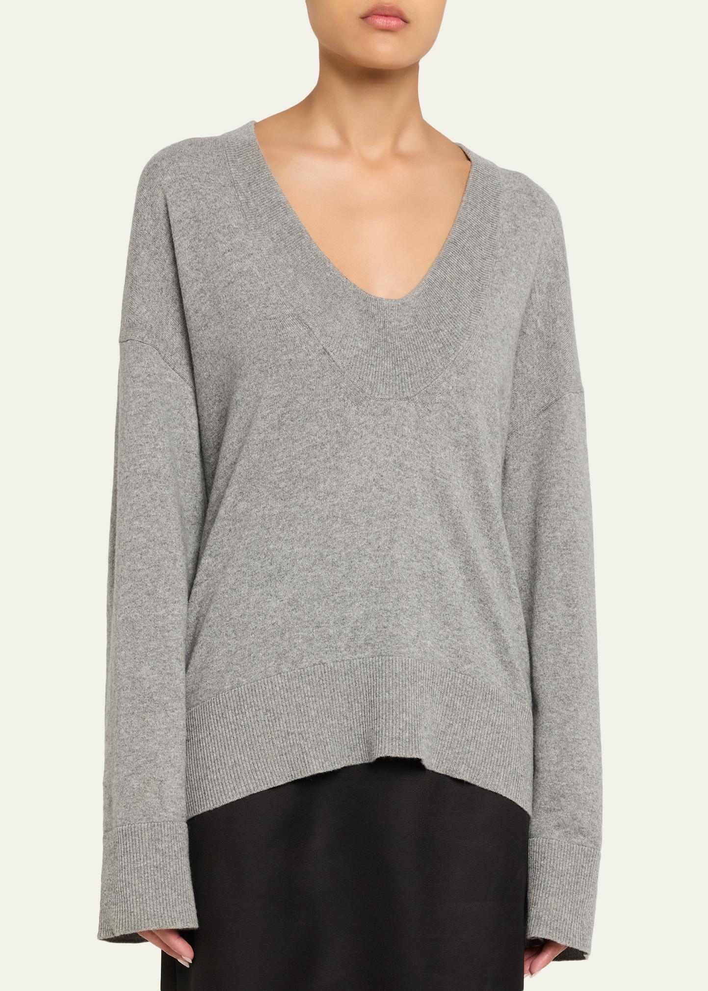 Brandon Maxwell Rivers V-Neck Cashmere Sweater - Bergdorf Goodman