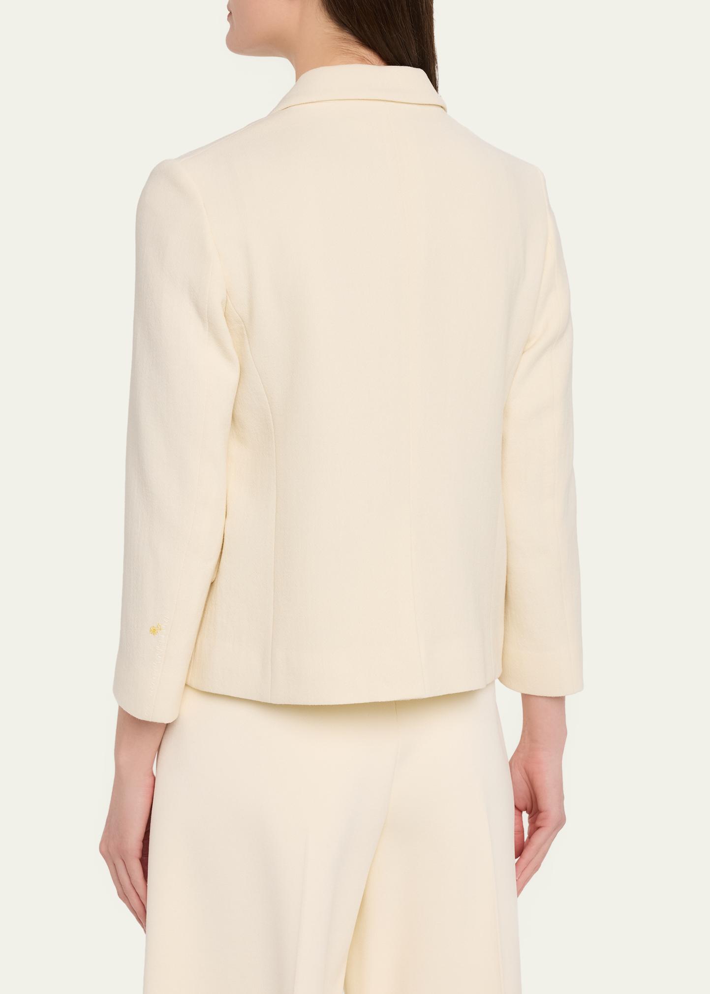 Marni Double Wool Crepe Single-Breasted Blazer Jacket - Bergdorf