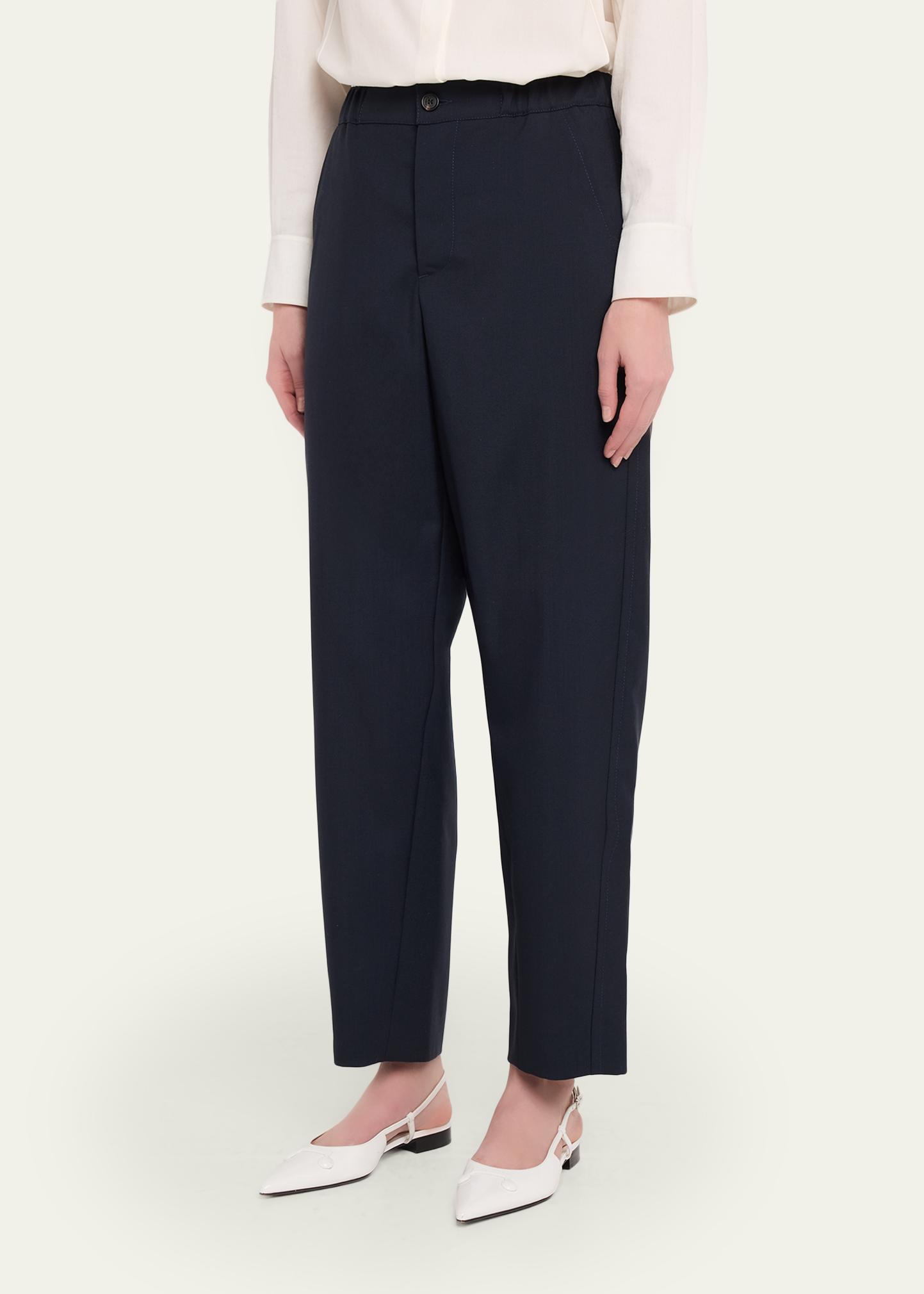 Marni Wool Twill Tapered-Leg Ankle Trousers - Bergdorf Goodman