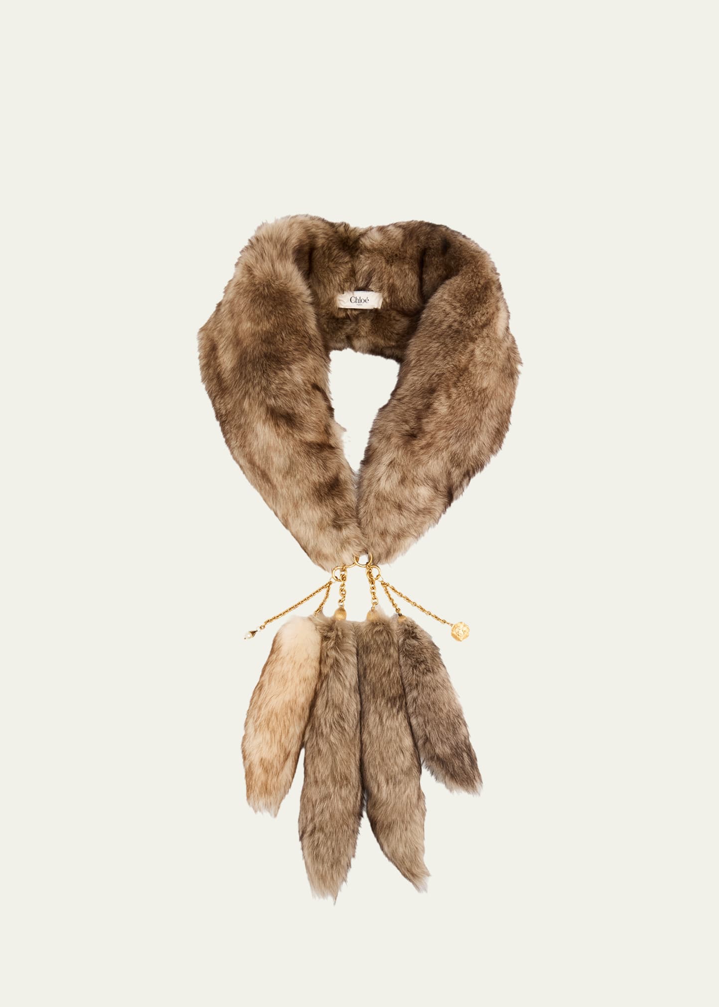 See by Chloe The Treasure Tails Shearling Scarf - Bergdorf Goodman