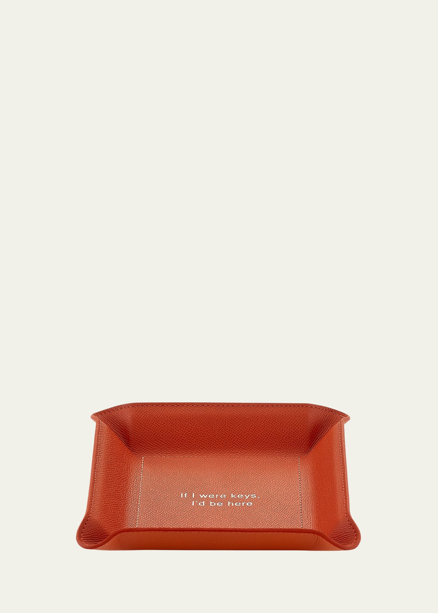 "If I Were Keys, I'd Be Here" Leather Valet Tray