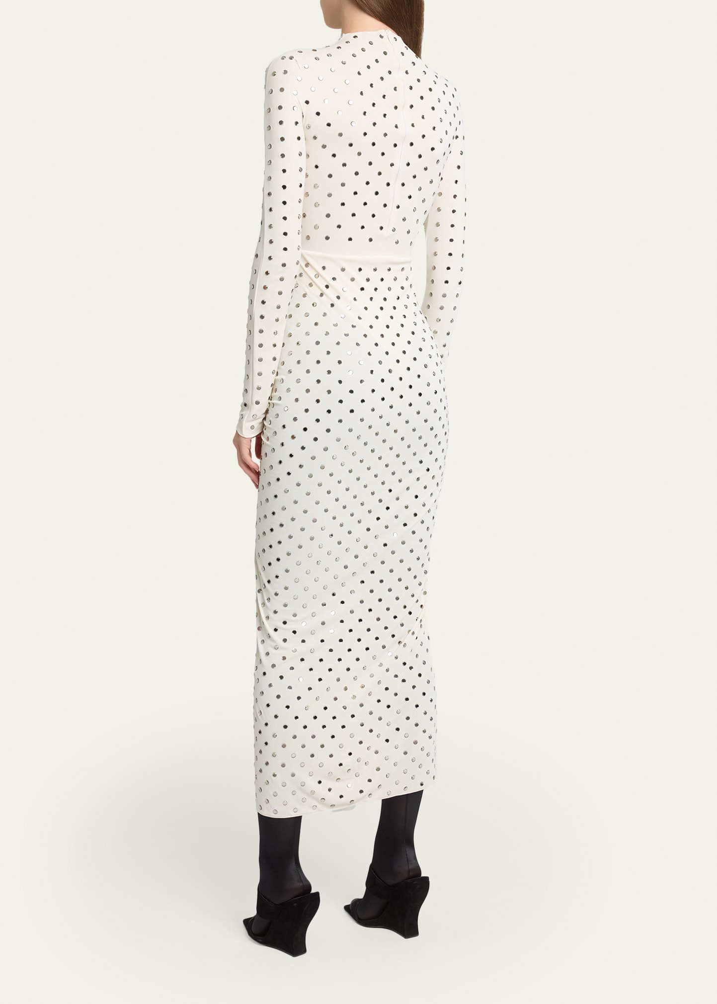 alaia ruched jersey dress Alaa Ruched Jersey Maxi Dress - Women - Black Dresses