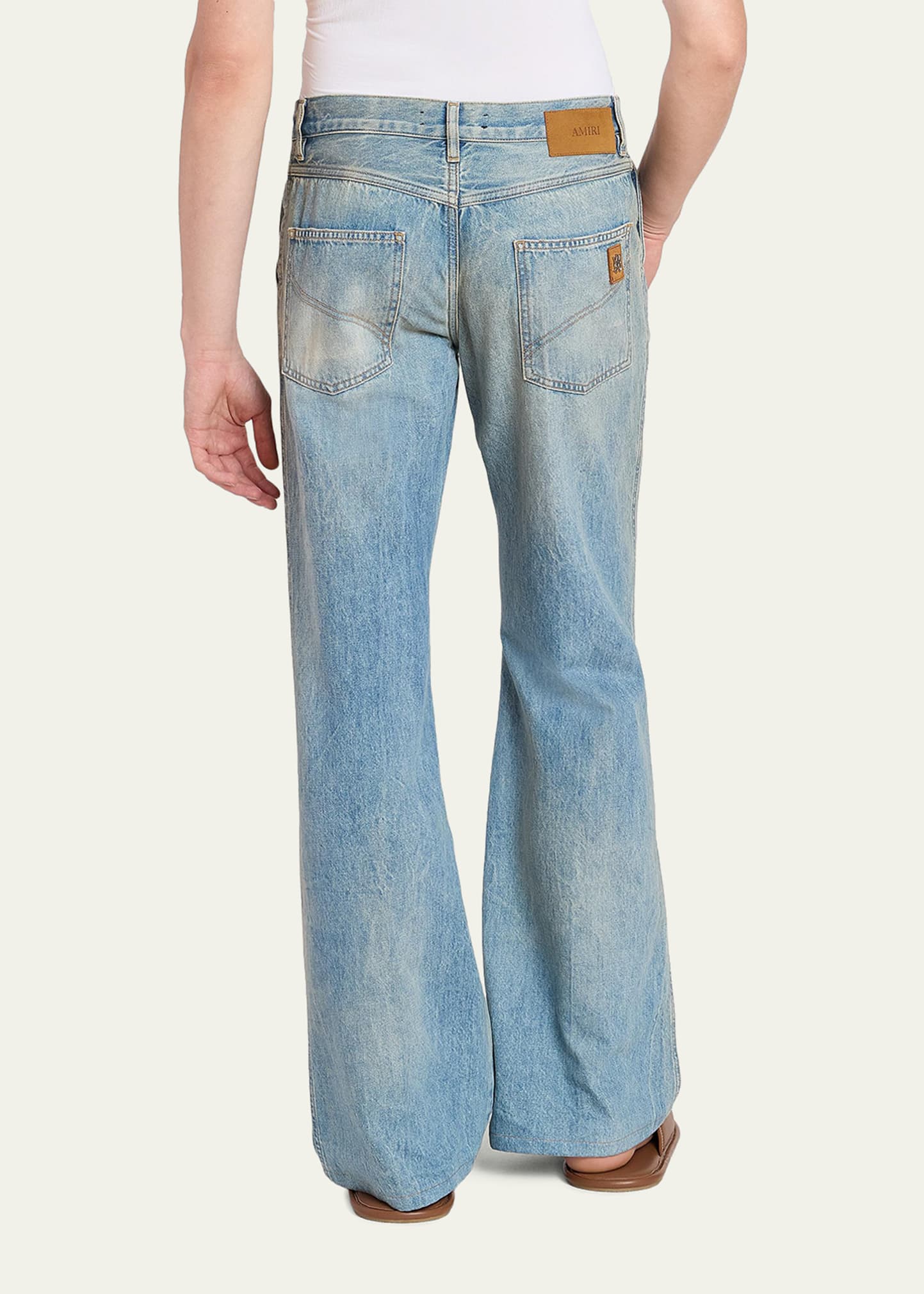 Amiri Men's Faded Denim Bootcut Jeans - Bergdorf Goodman