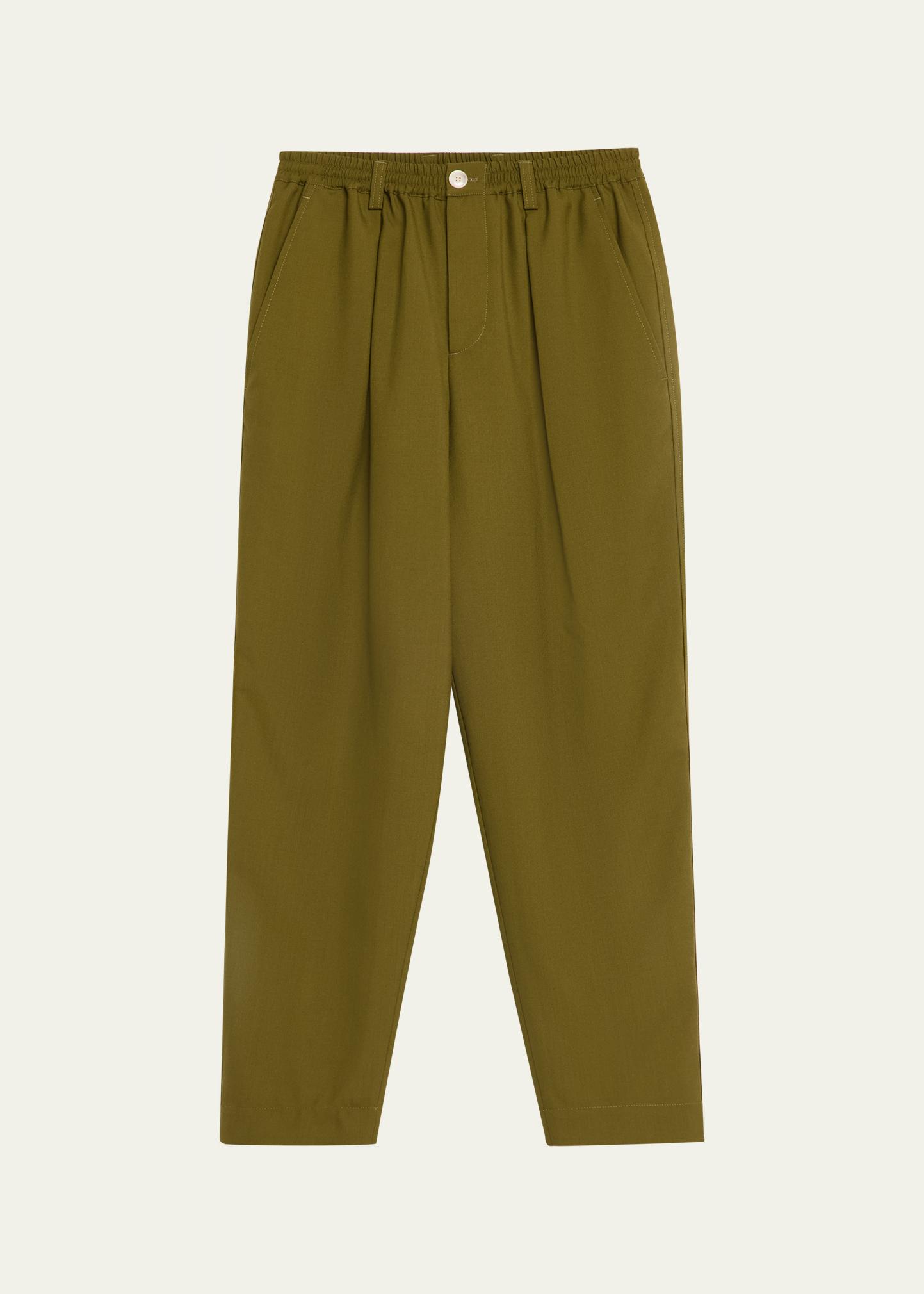 Marni Men's Wool Coulisse-Waist Pleated Trousers - Bergdorf Goodman