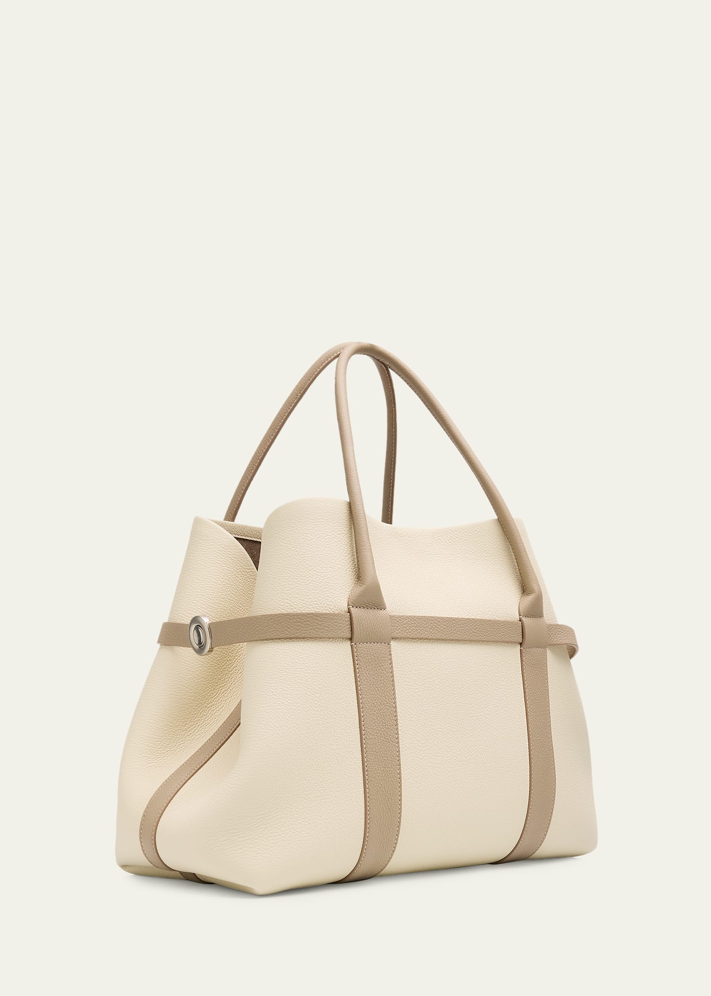 Loro Piana Ghiera Large Leather Shopper Tote Bag - Bergdorf Goodman