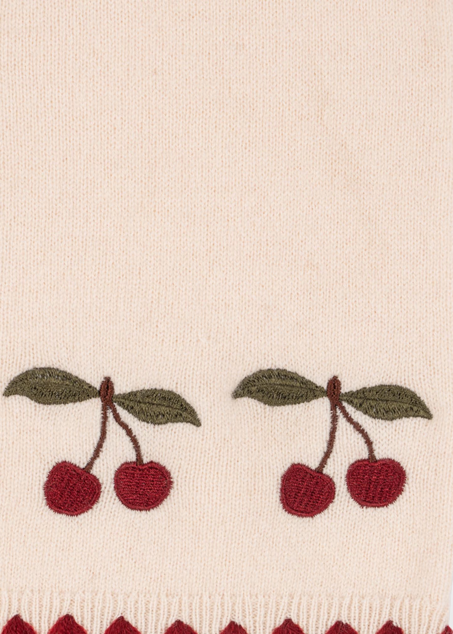 Konges Slojd Collette Cherry Embroidered Cardigan, Size 9M-10