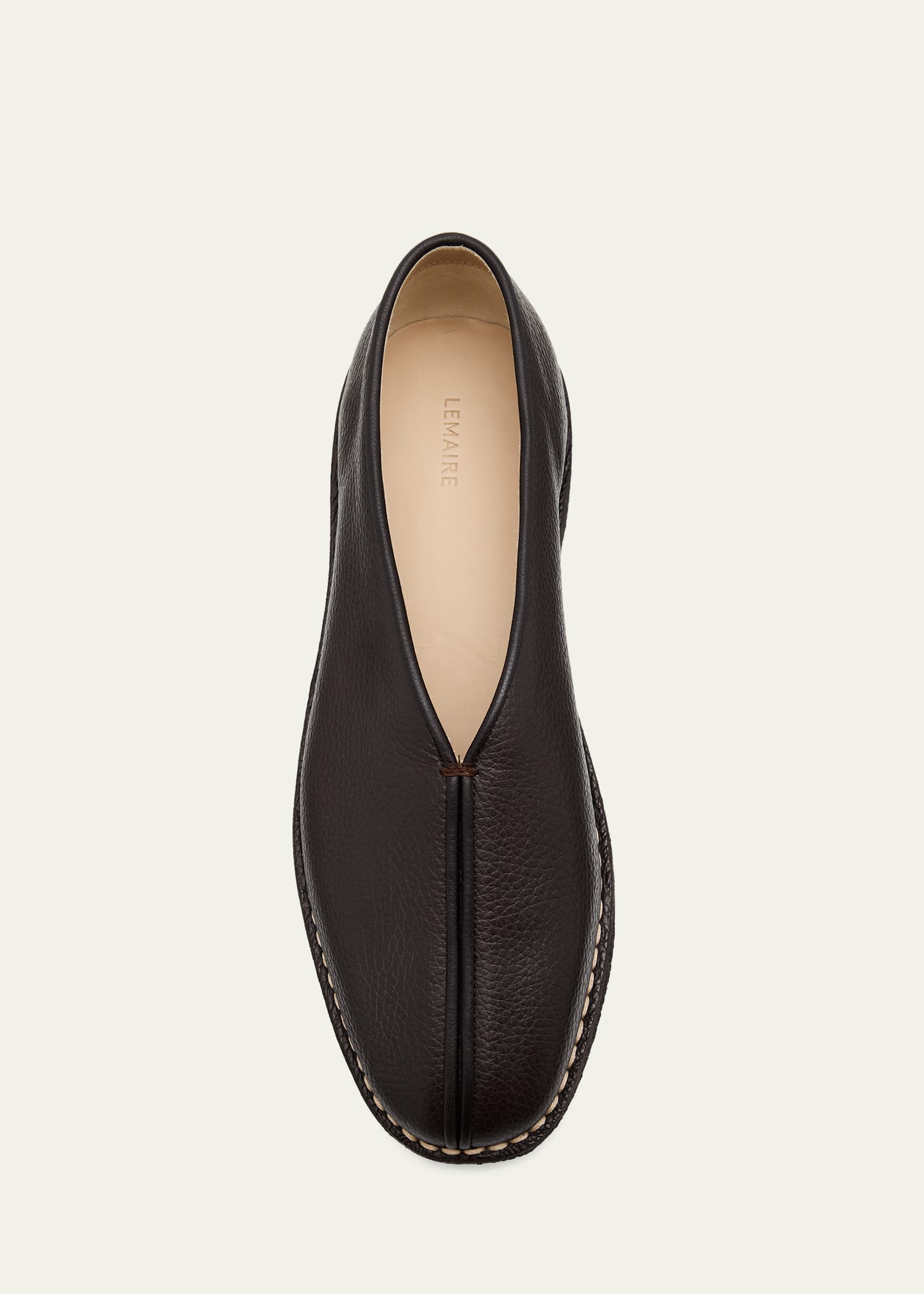 LEMAIRE Men's Piped Crepe Leather Slippers - Bergdorf Goodman