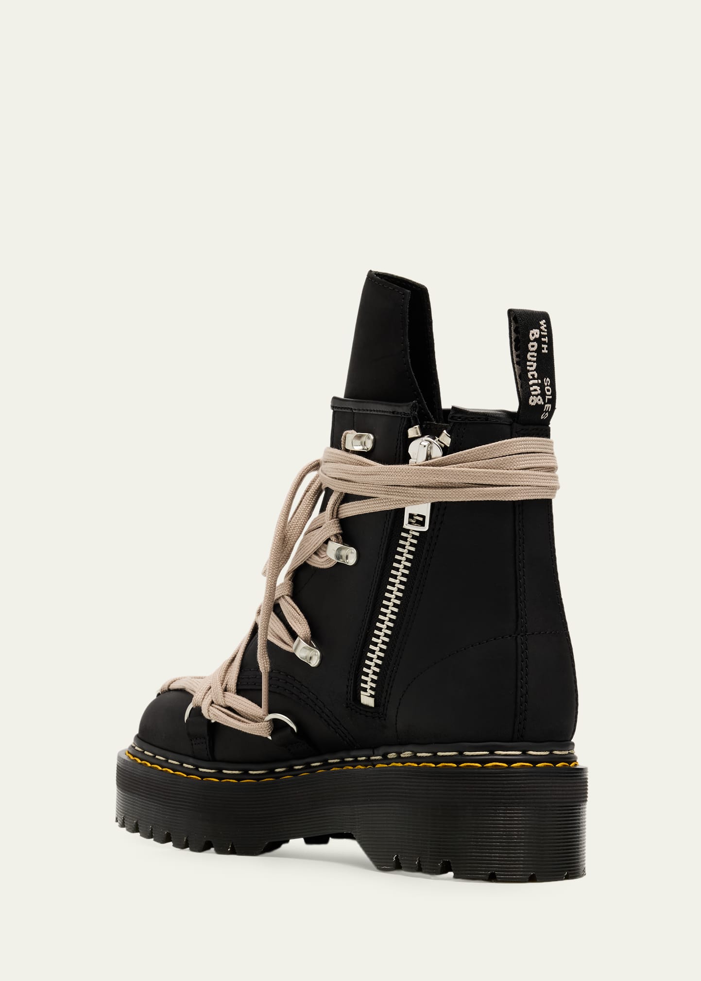 Rick Owens x Dr. Martens 1460 Quad Sole Mega Lace Leather Ankle