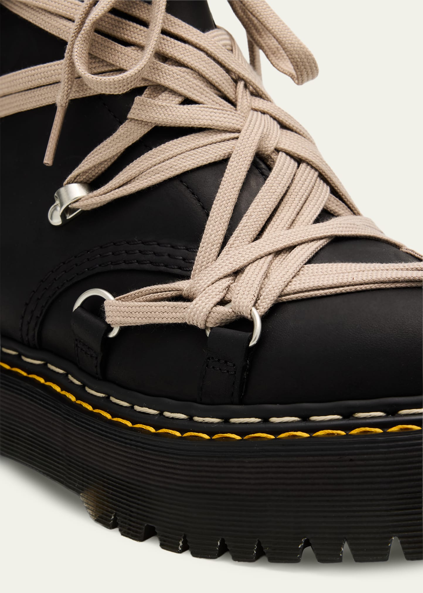 Rick Owens x Dr. Martens 1460 Quad Sole Mega Lace Leather Ankle