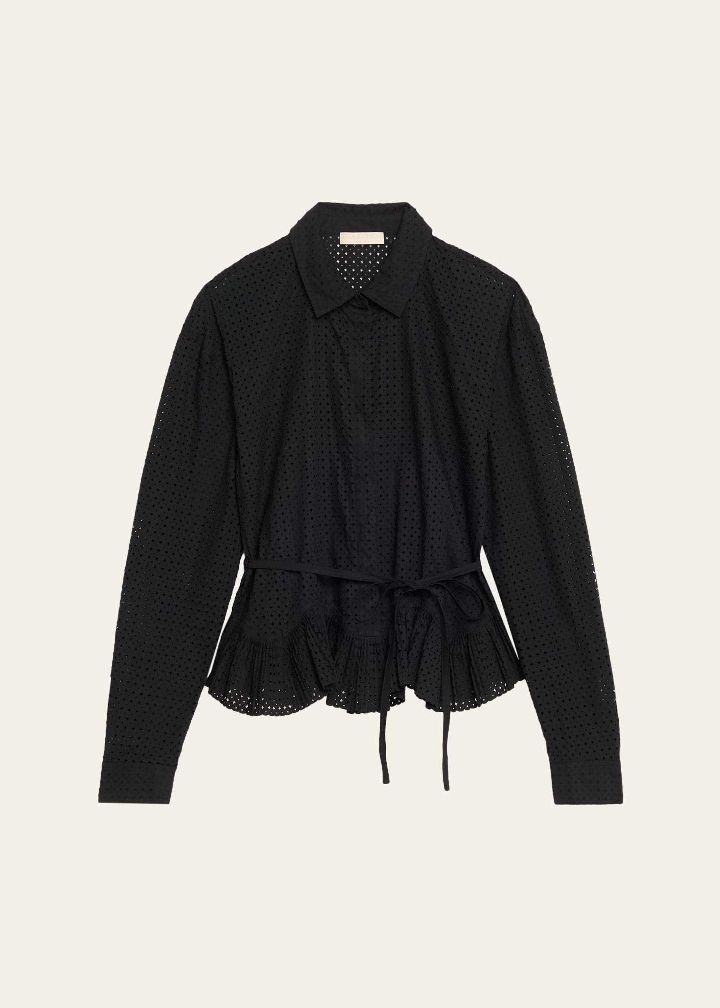 Ulla Johnson Kelila Long-Sleeve Button-Front Cotton Top - Bergdorf