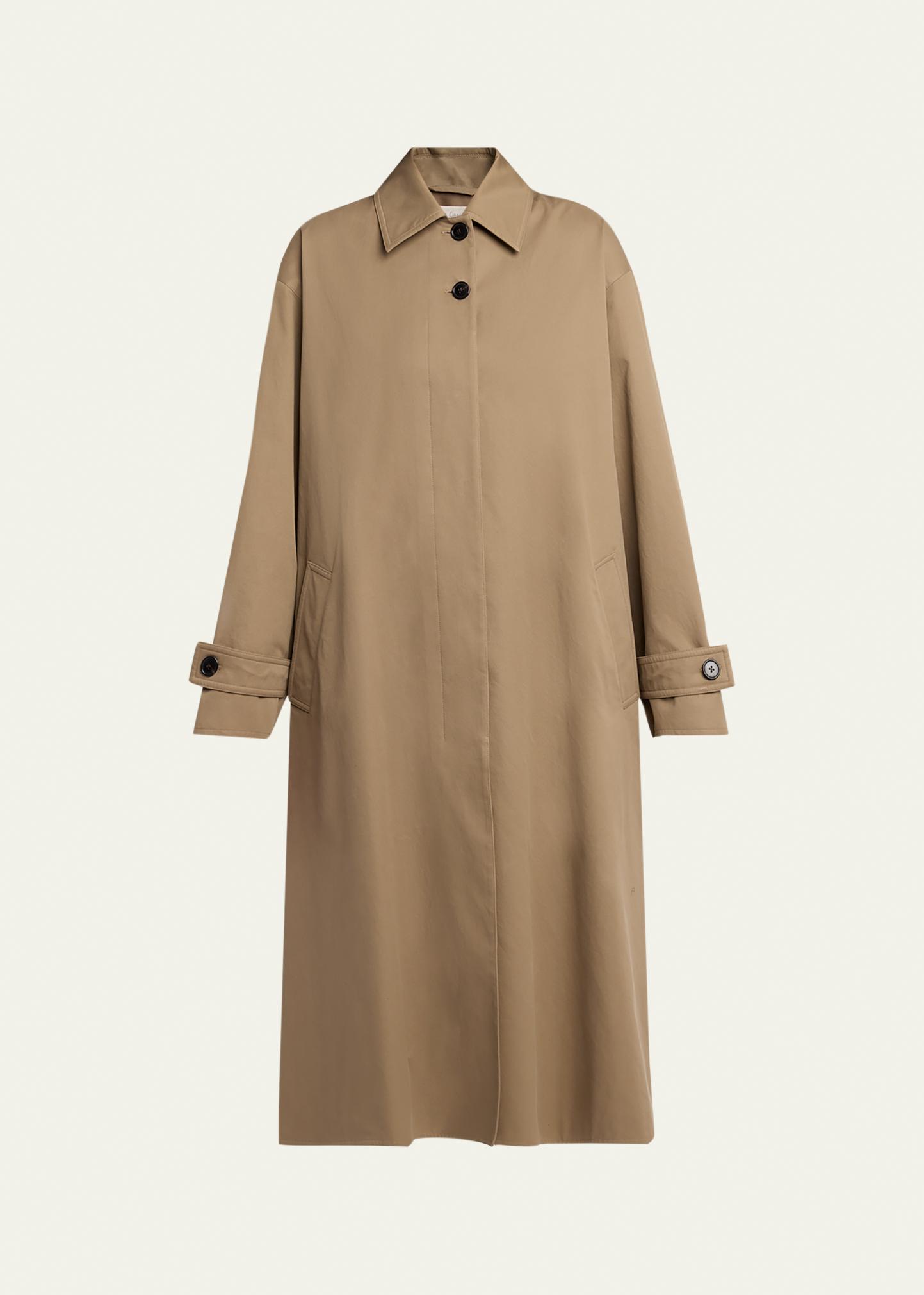 The Row Lolana Single-Breasted Long Trench Coat - Bergdorf Goodman