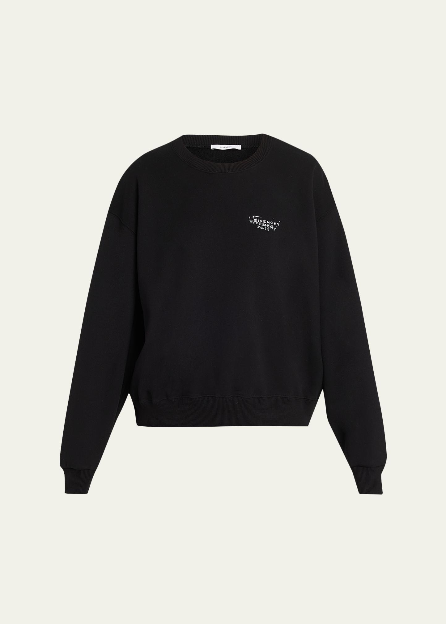 Givenchy Double Logo Stamp Crewneck Sweatshirt - Bergdorf Goodman