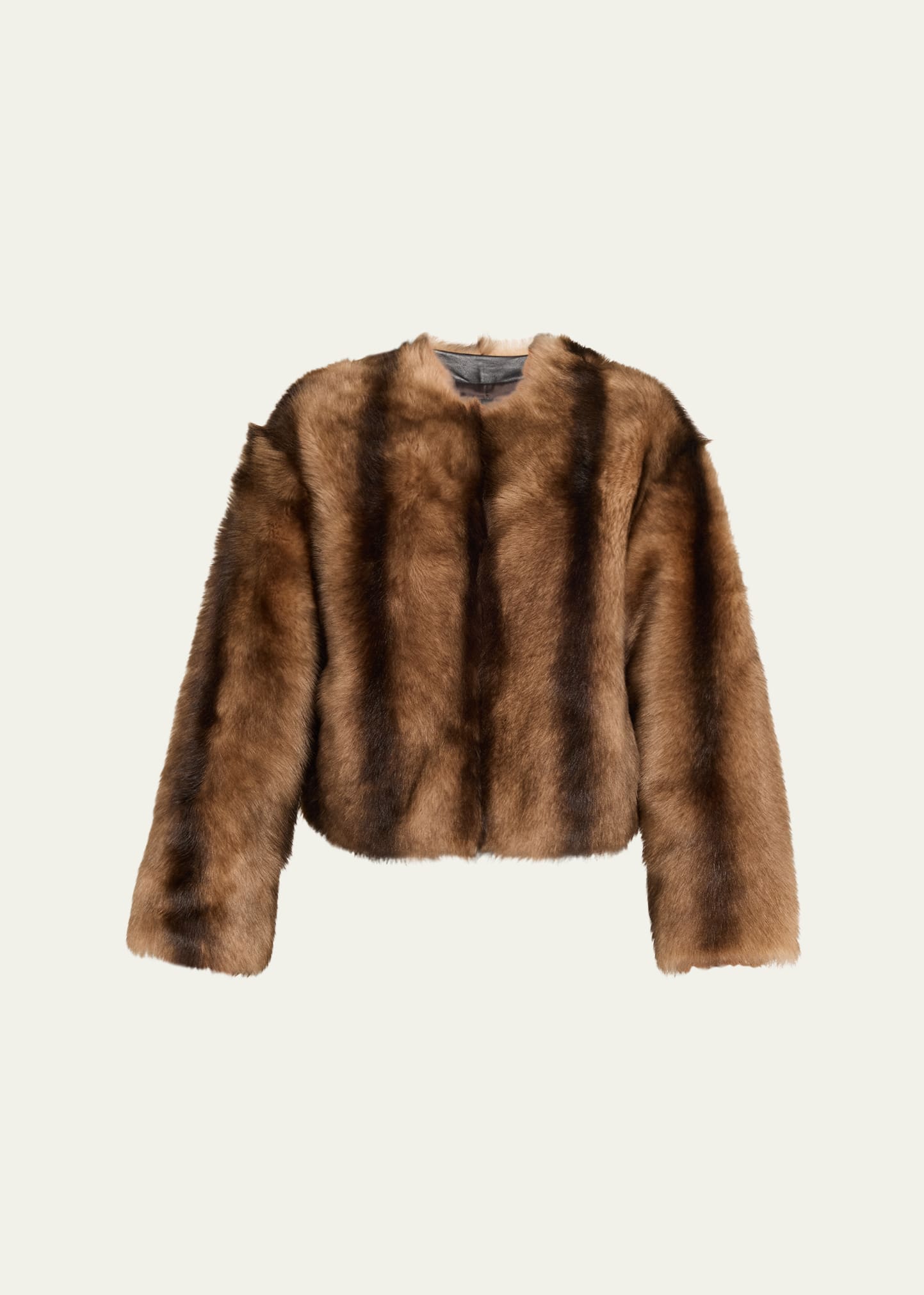 Nili Lotan Elan Lamb Shearling Collarless Jacket - Bergdorf Goodman
