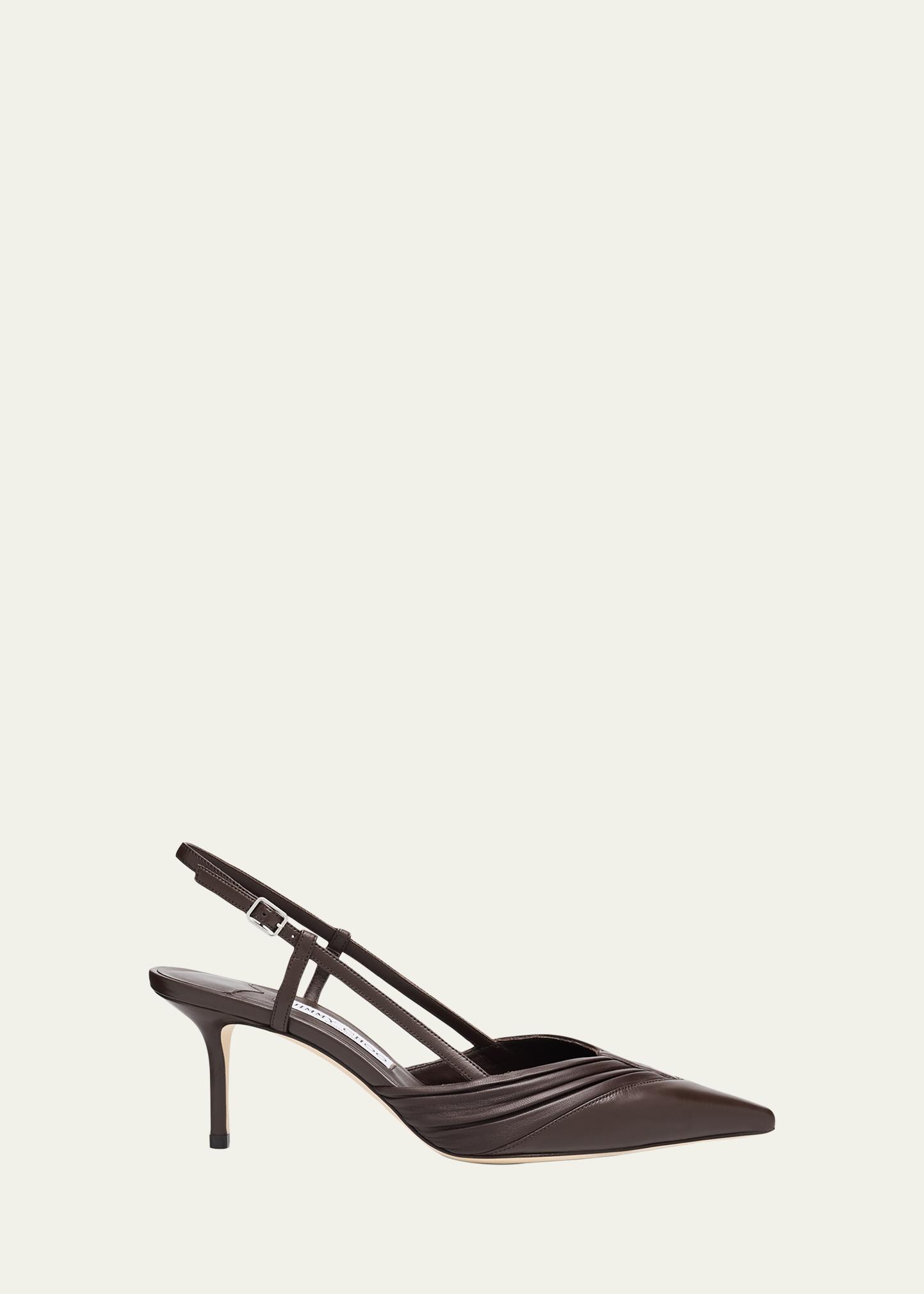 ゴモジュ　/ 431 Jimmy Choo Afia 65 Leather Slingback Pumps - Bergdorf Goodman