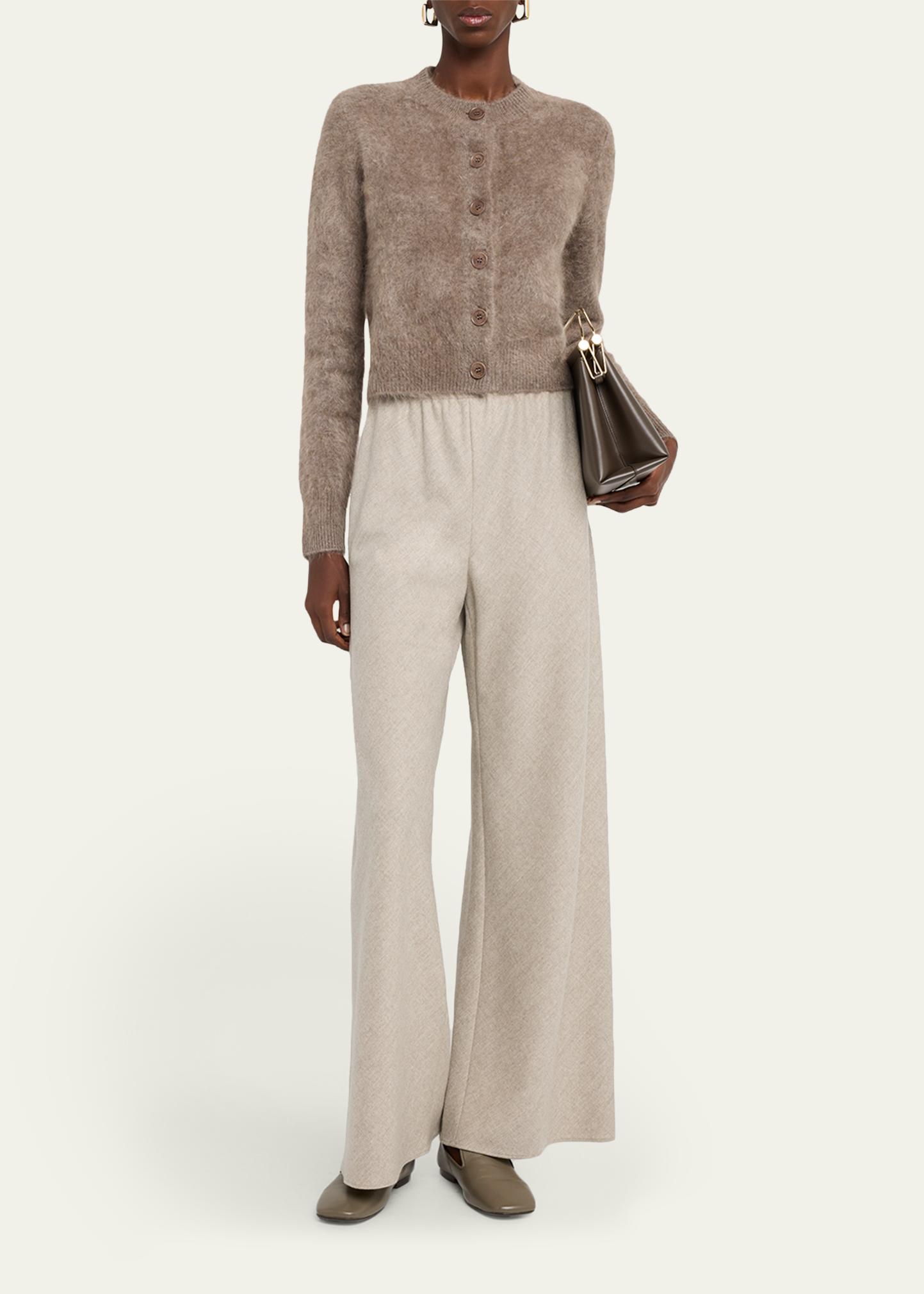 Lisa Yang Azalea Fuzzy Cashmere Crewneck Cardigan - Bergdorf Goodman