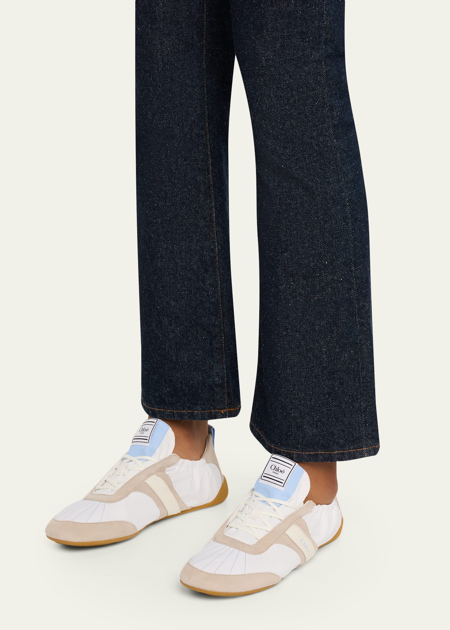 Chloe Kick Mixed Leather Low-Top Sneakers - Bergdorf Goodman