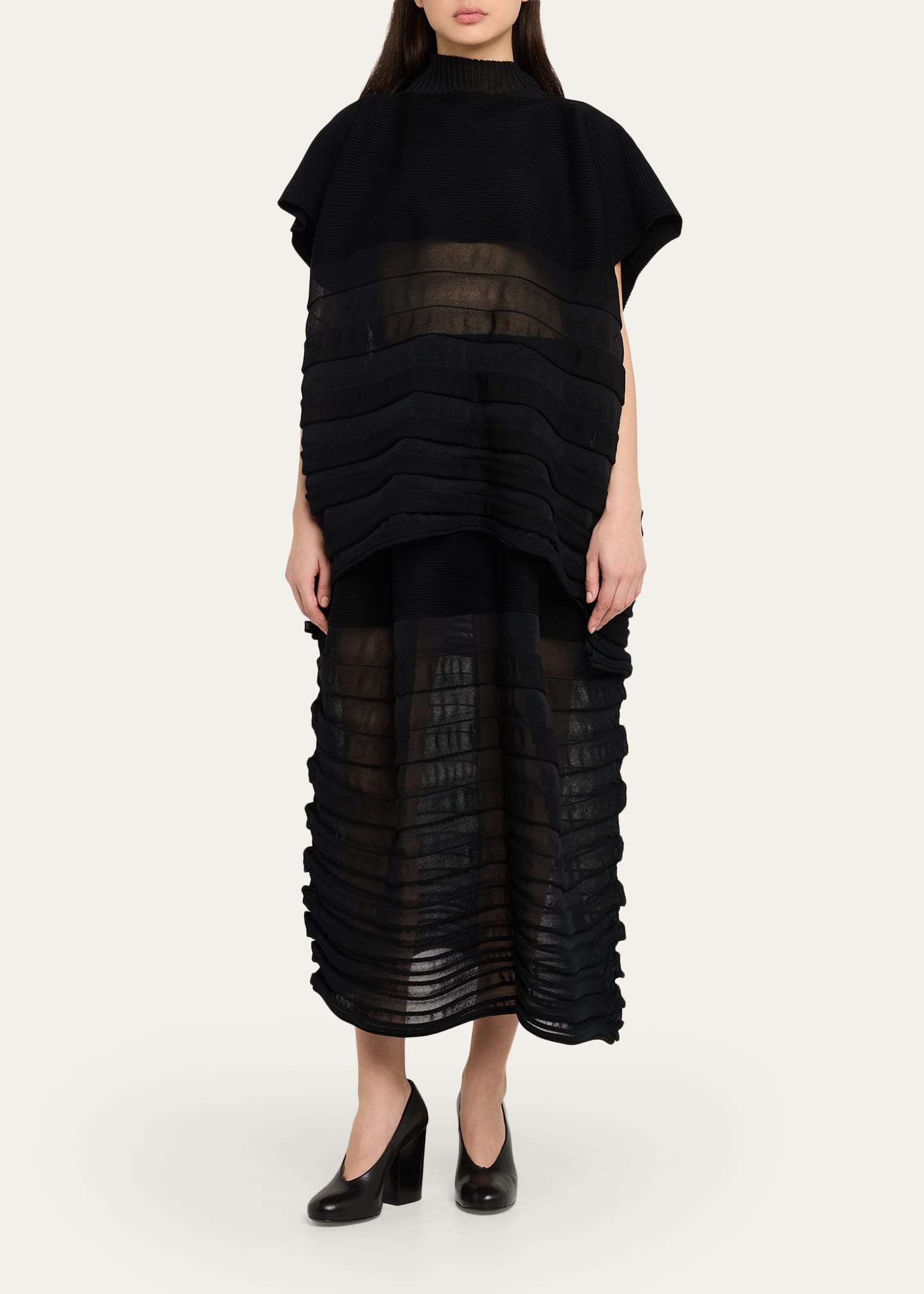 Issey Miyake Moving Sheer Knit Maxi Skirt - Bergdorf Goodman