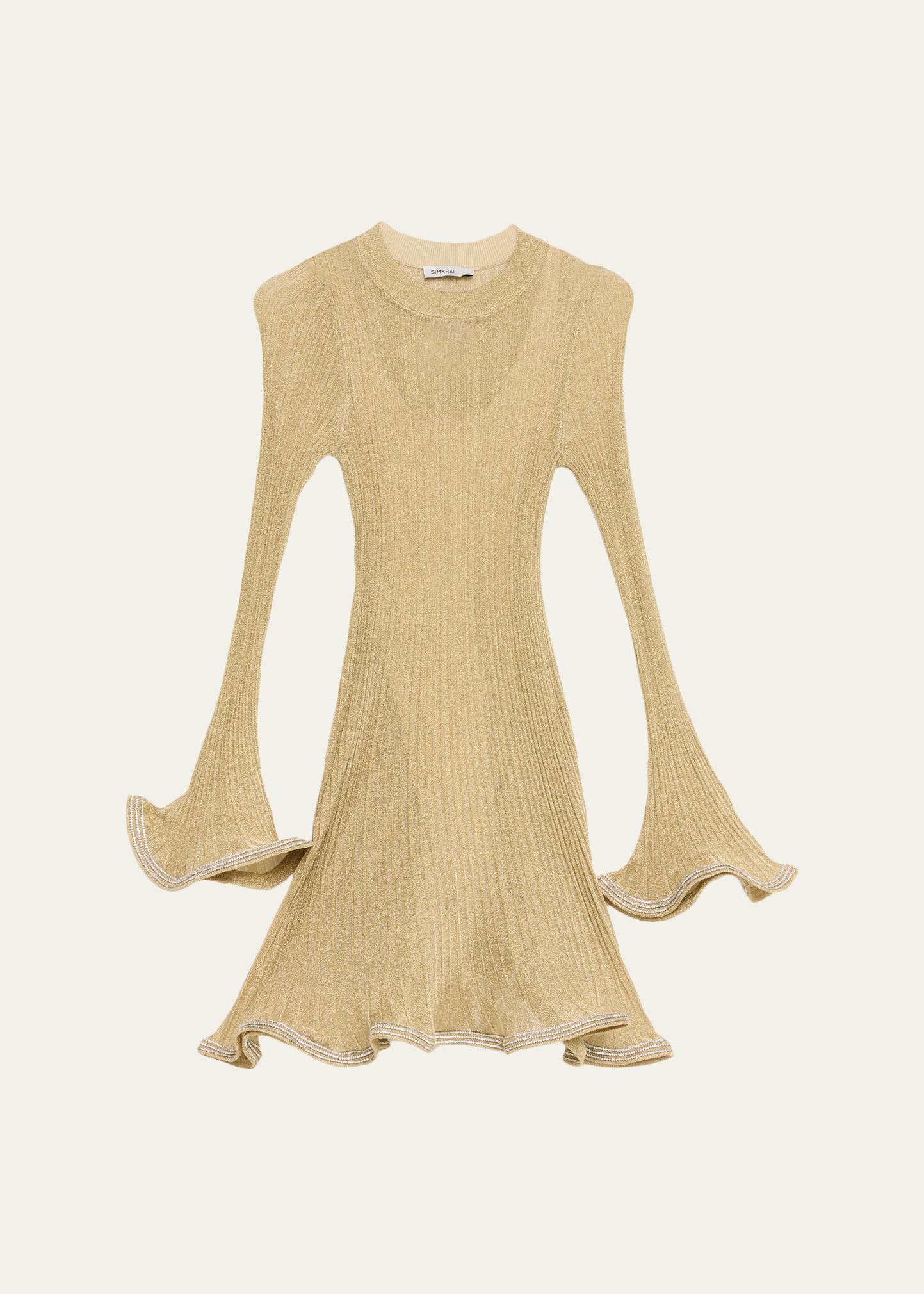SIMKHAI Zelda Embellished Knit Mini Dress - Bergdorf Goodman