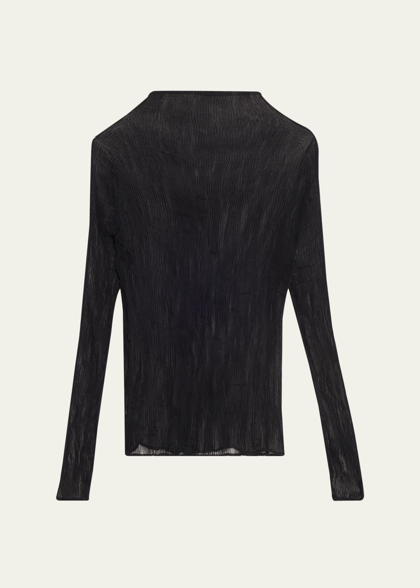 Issey Miyake Chiffon Twist Long-Sleeve Top - Bergdorf Goodman