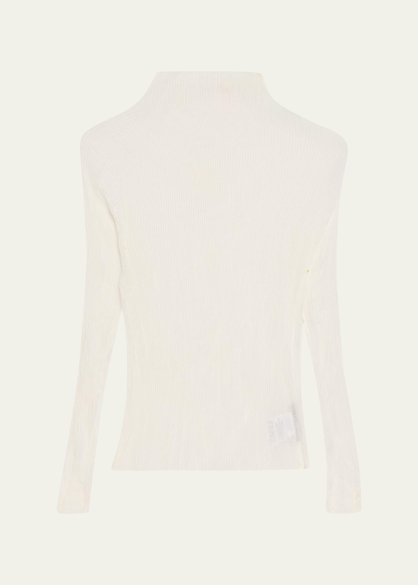 Issey Miyake Chiffon Twist Long-Sleeve Top - Bergdorf Goodman