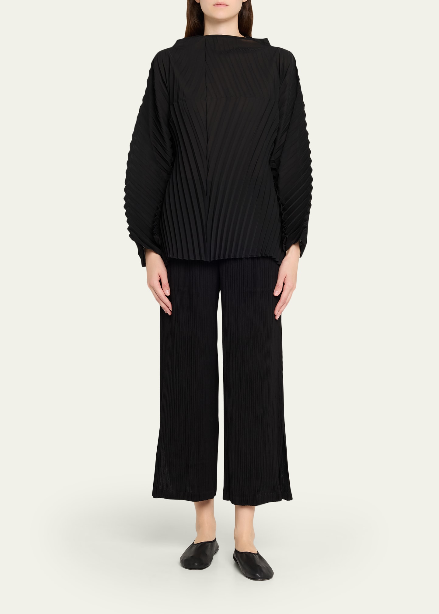 Issey Miyake Wave Pleats Oversized Top - Bergdorf Goodman