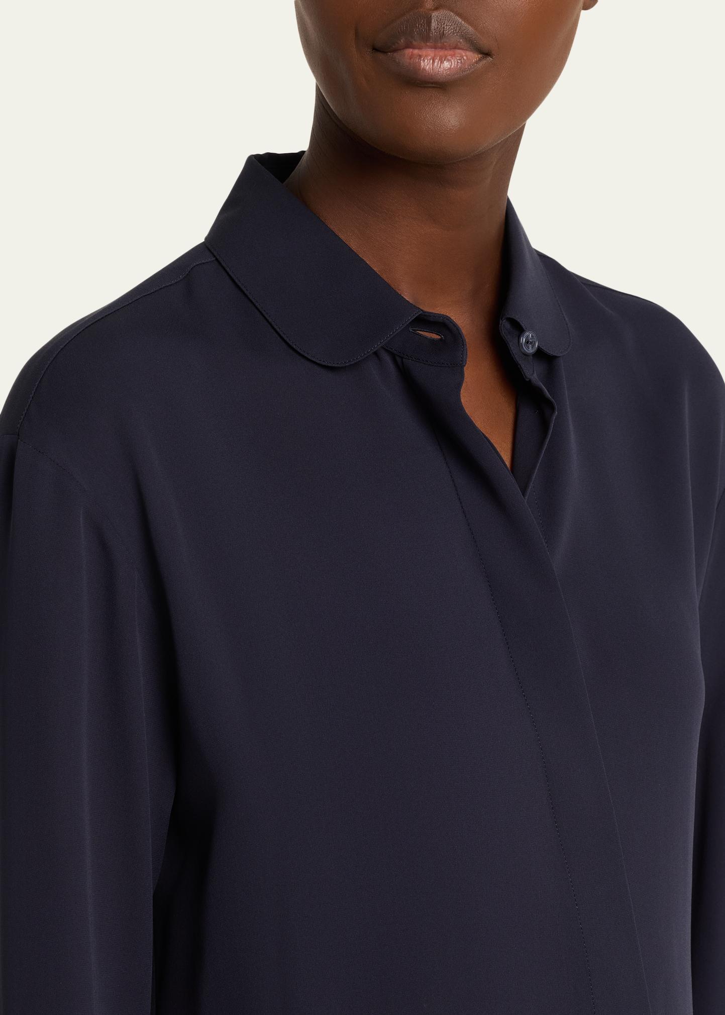 Giorgio Armani Silk Long-Sleeve Button-Down Shirt - Bergdorf Goodman
