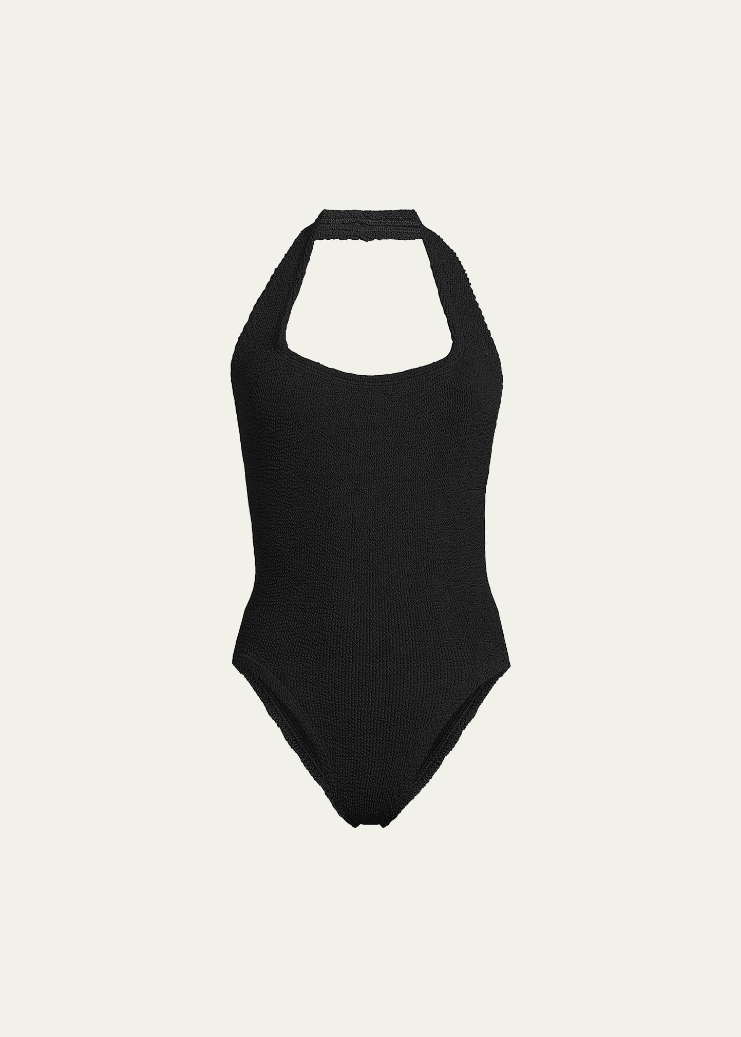 Hunza G Sandy Open-Back One-Piece Swimsuit - Bergdorf Goodman