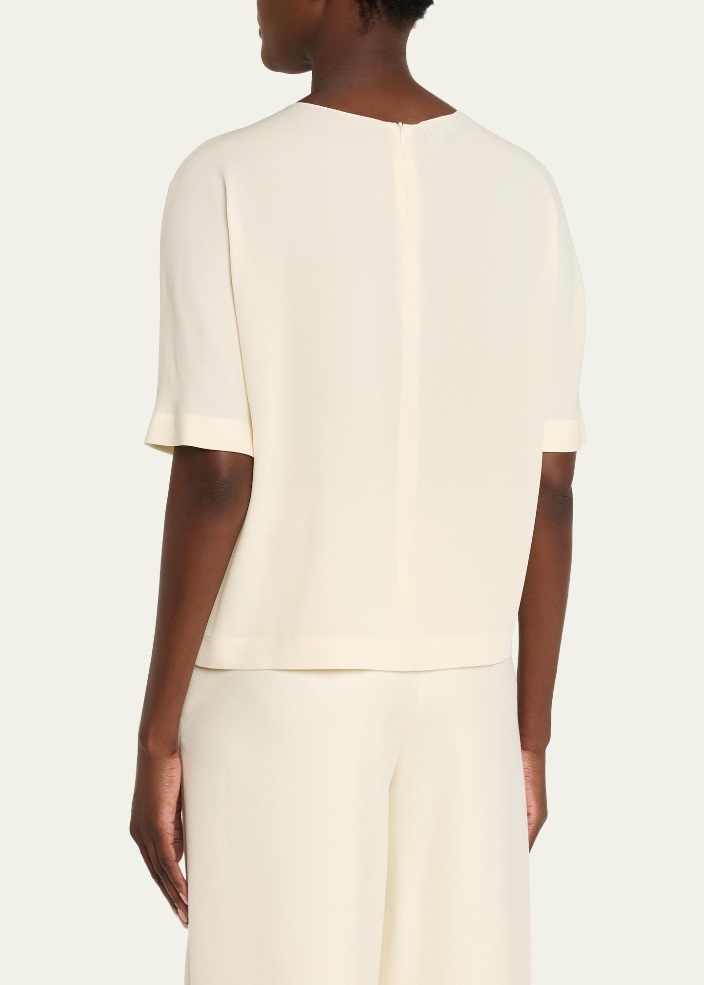 Giorgio Armani Silk Hidden-Zip T-Shirt - Bergdorf Goodman