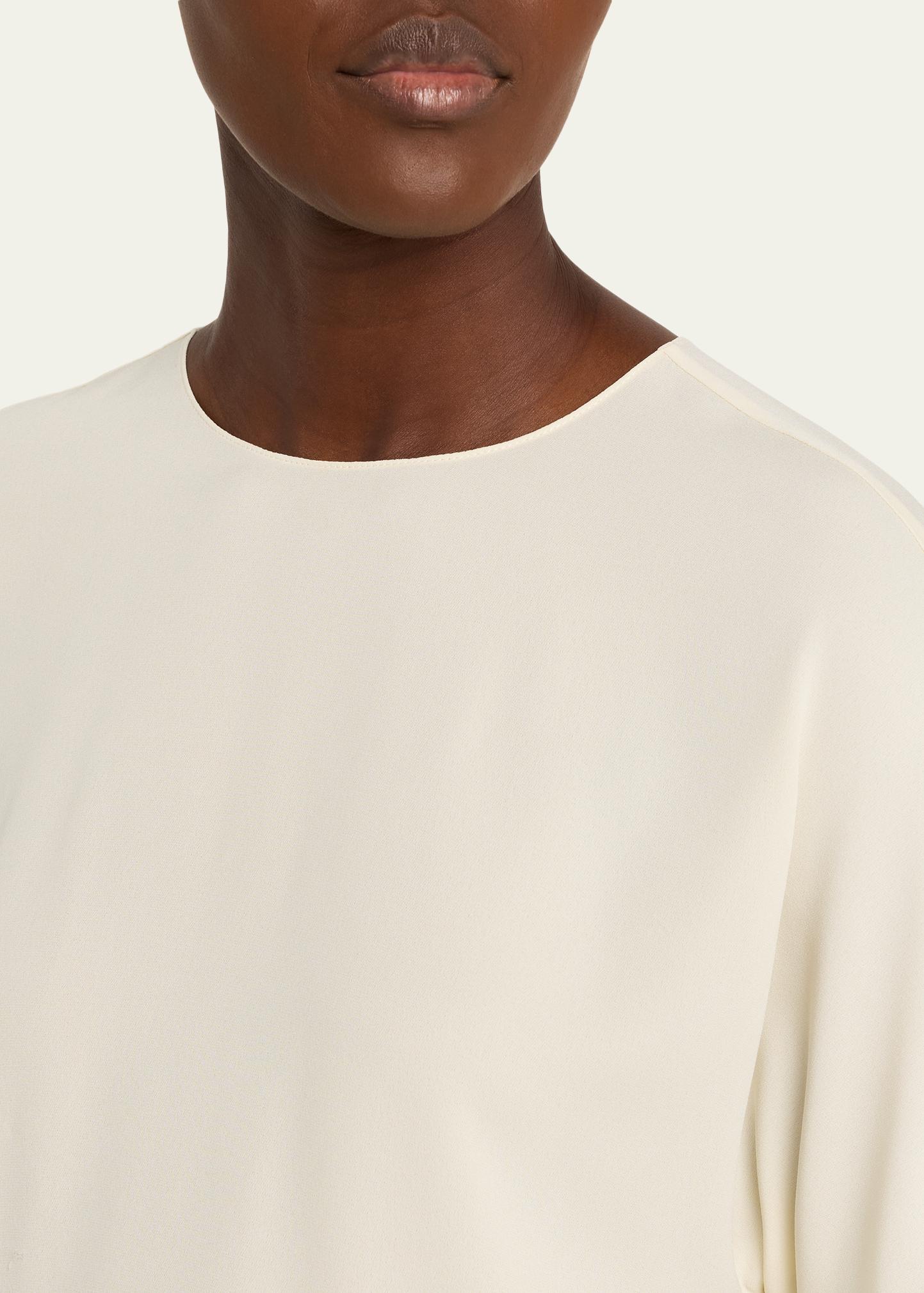 Giorgio Armani Silk Hidden-Zip T-Shirt - Bergdorf Goodman