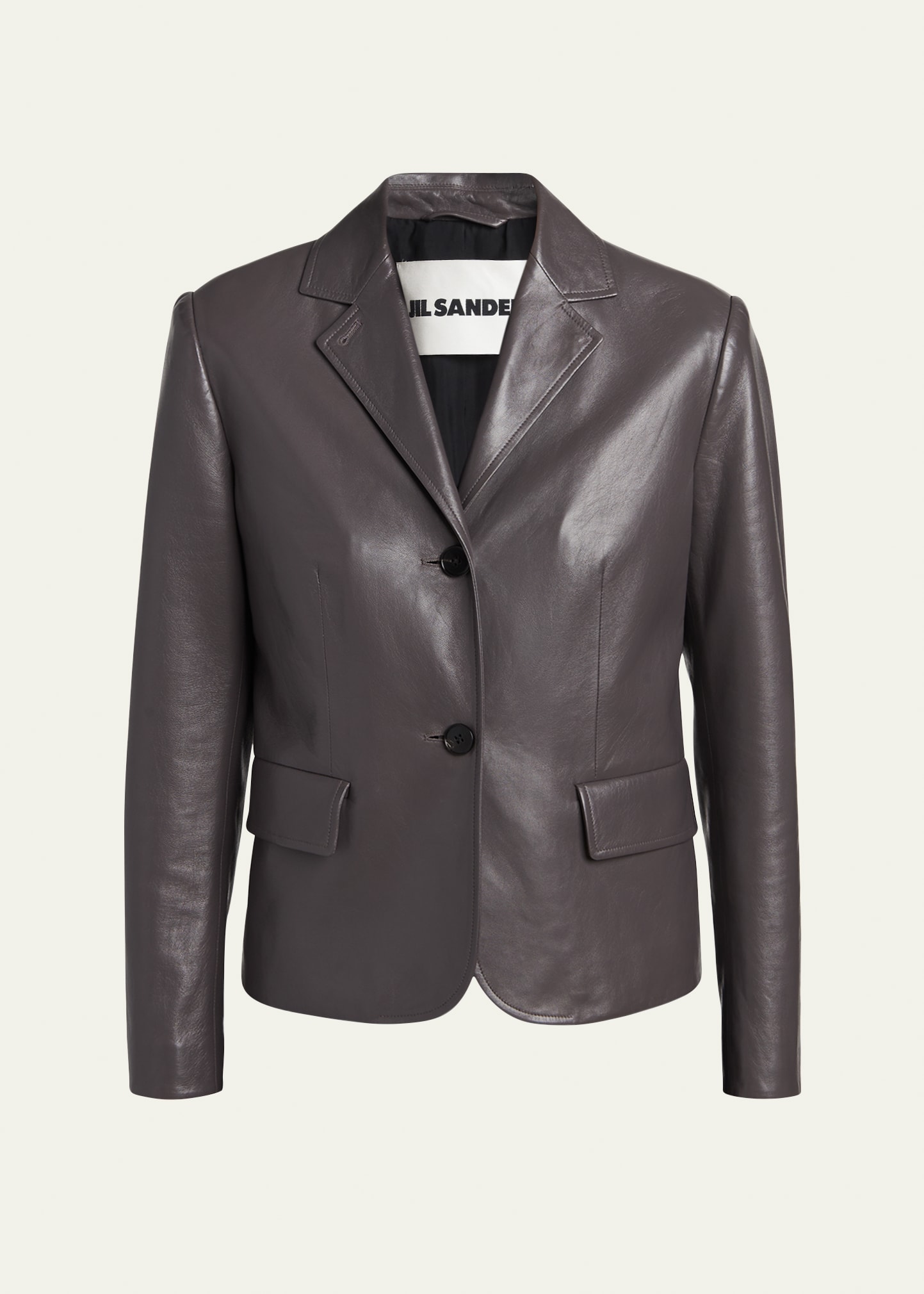 Jil Sander Leather Single-Breasted Blazer Jacket - Bergdorf Goodman