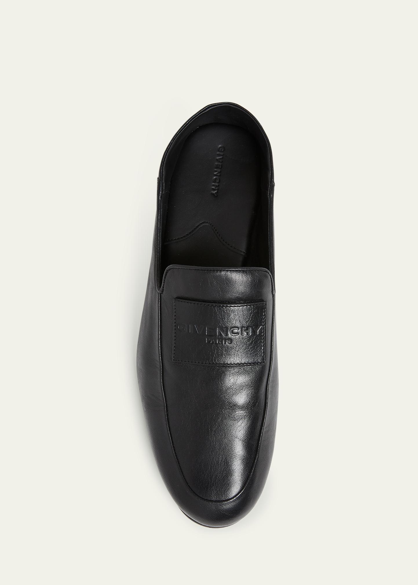 Givenchy Men's Label Leather Foldable Loafers - Bergdorf Goodman