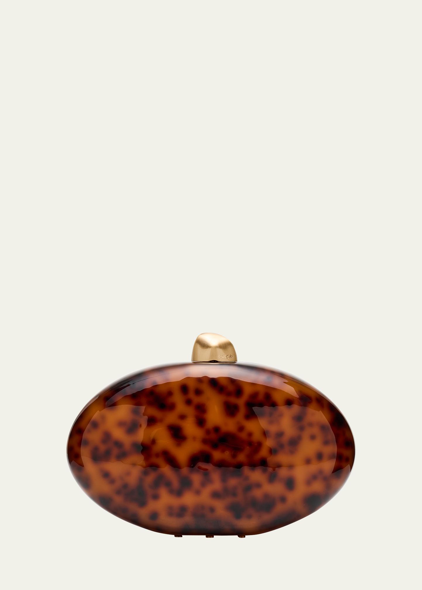 Cult Gaia Eviana Tortoise Acrylic Clutch Bag - Bergdorf Goodman